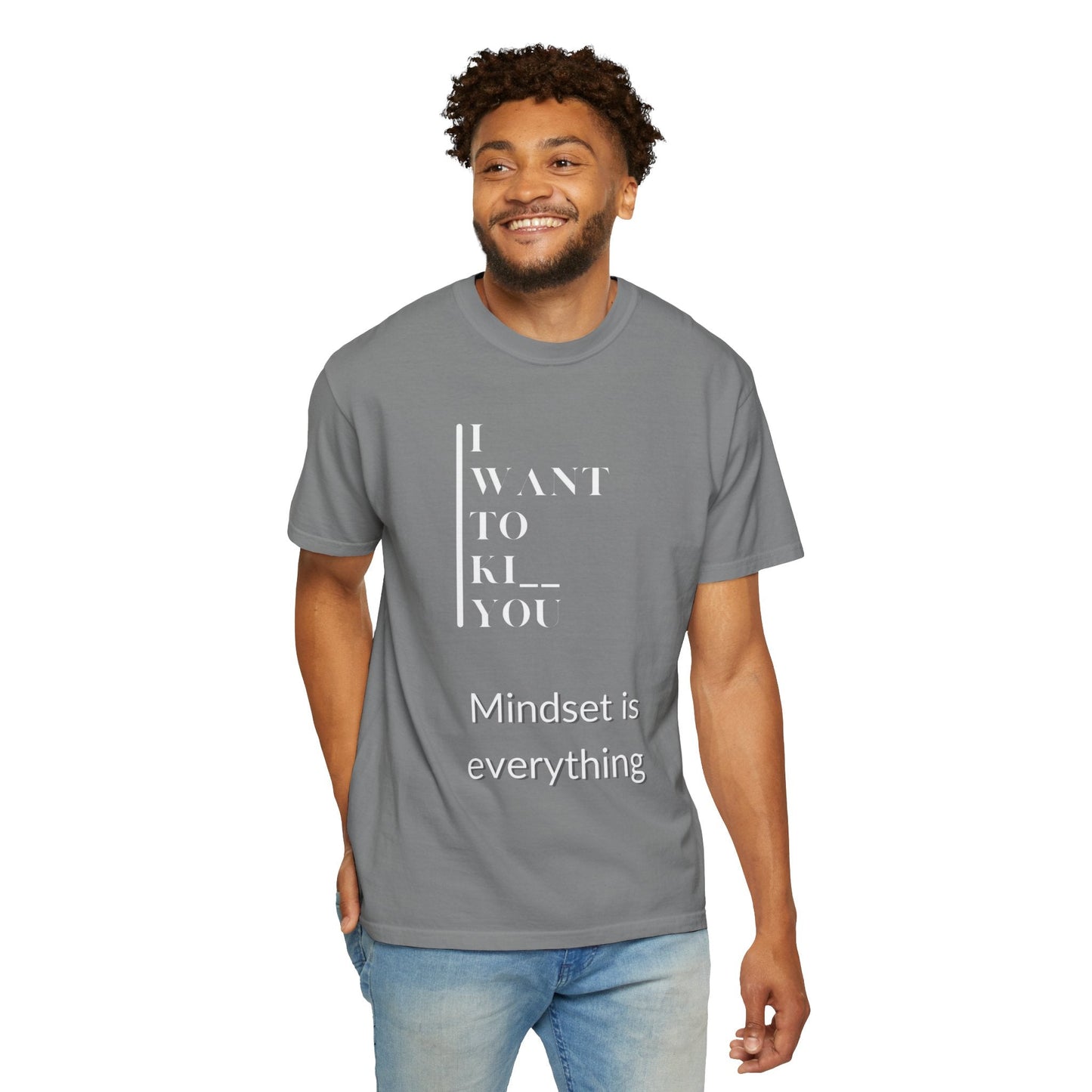 Mindset Matters Garment - Dyed T-Shirt - Motivational Quote Tee, Unisex Casual Wear, Gift for Friends, Inspirational Clothing, Self - Help - Metamorphosis Creations