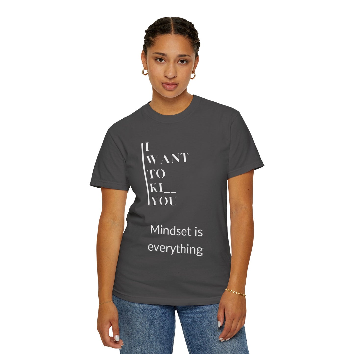 Mindset Matters Garment - Dyed T-Shirt - Motivational Quote Tee, Unisex Casual Wear, Gift for Friends, Inspirational Clothing, Self - Help - Metamorphosis Creations