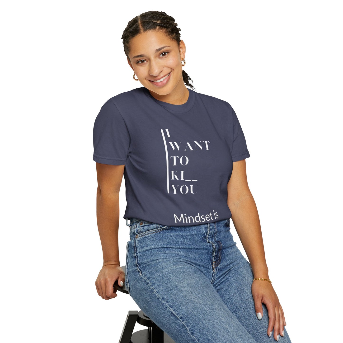 Mindset Matters Garment - Dyed T-Shirt - Motivational Quote Tee, Unisex Casual Wear, Gift for Friends, Inspirational Clothing, Self - Help - Metamorphosis Creations
