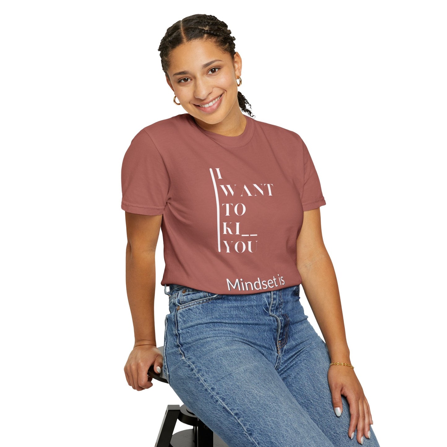 Mindset Matters Garment - Dyed T-Shirt - Motivational Quote Tee, Unisex Casual Wear, Gift for Friends, Inspirational Clothing, Self - Help - Metamorphosis Creations