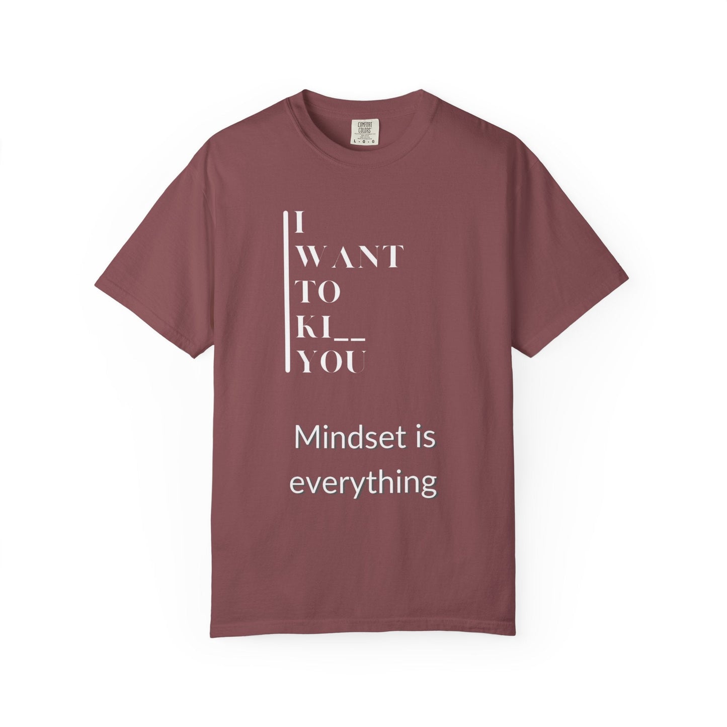 Mindset Matters Garment - Dyed T-Shirt - Motivational Quote Tee, Unisex Casual Wear, Gift for Friends, Inspirational Clothing, Self - Help - Metamorphosis Creations