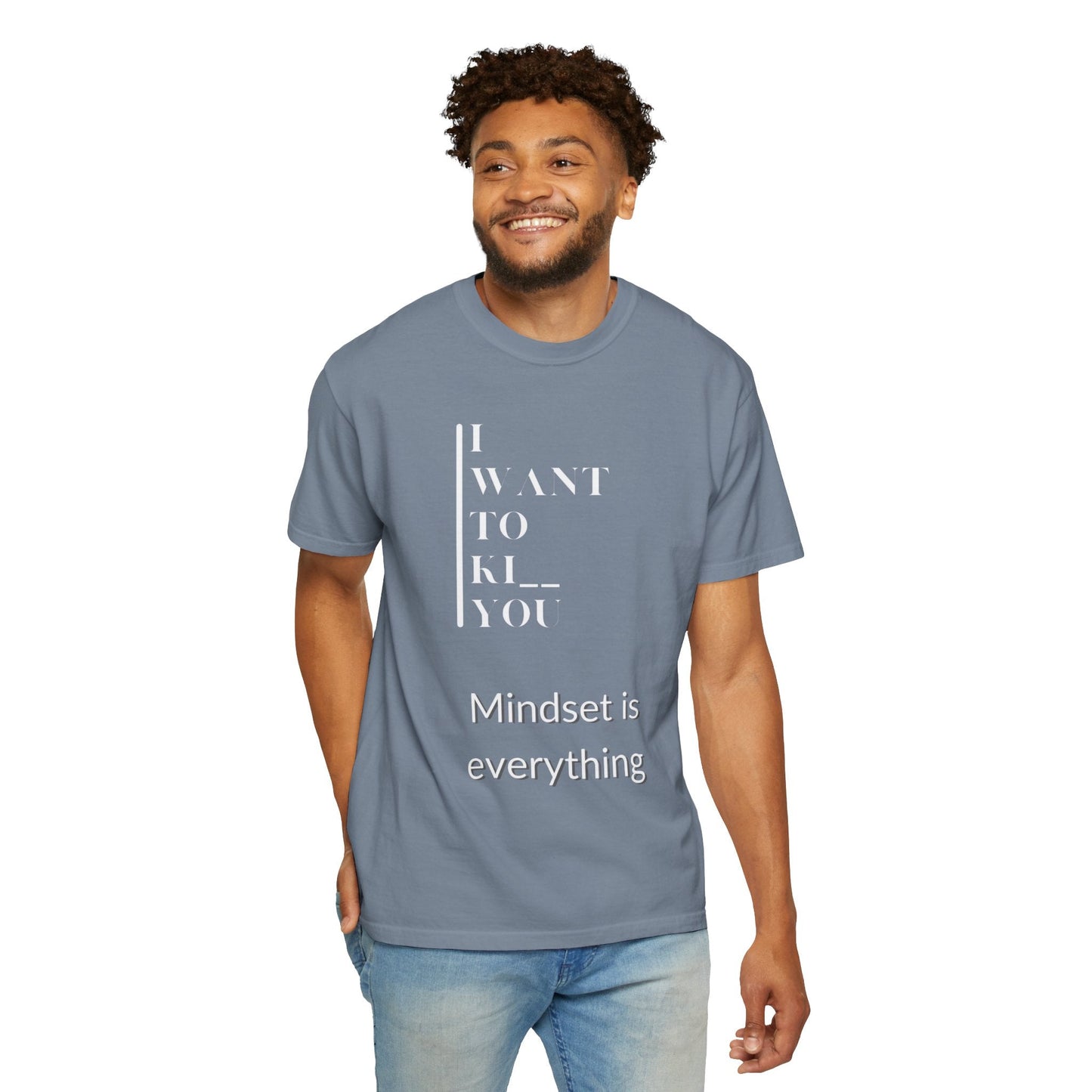Mindset Matters Garment - Dyed T-Shirt - Motivational Quote Tee, Unisex Casual Wear, Gift for Friends, Inspirational Clothing, Self - Help - Metamorphosis Creations