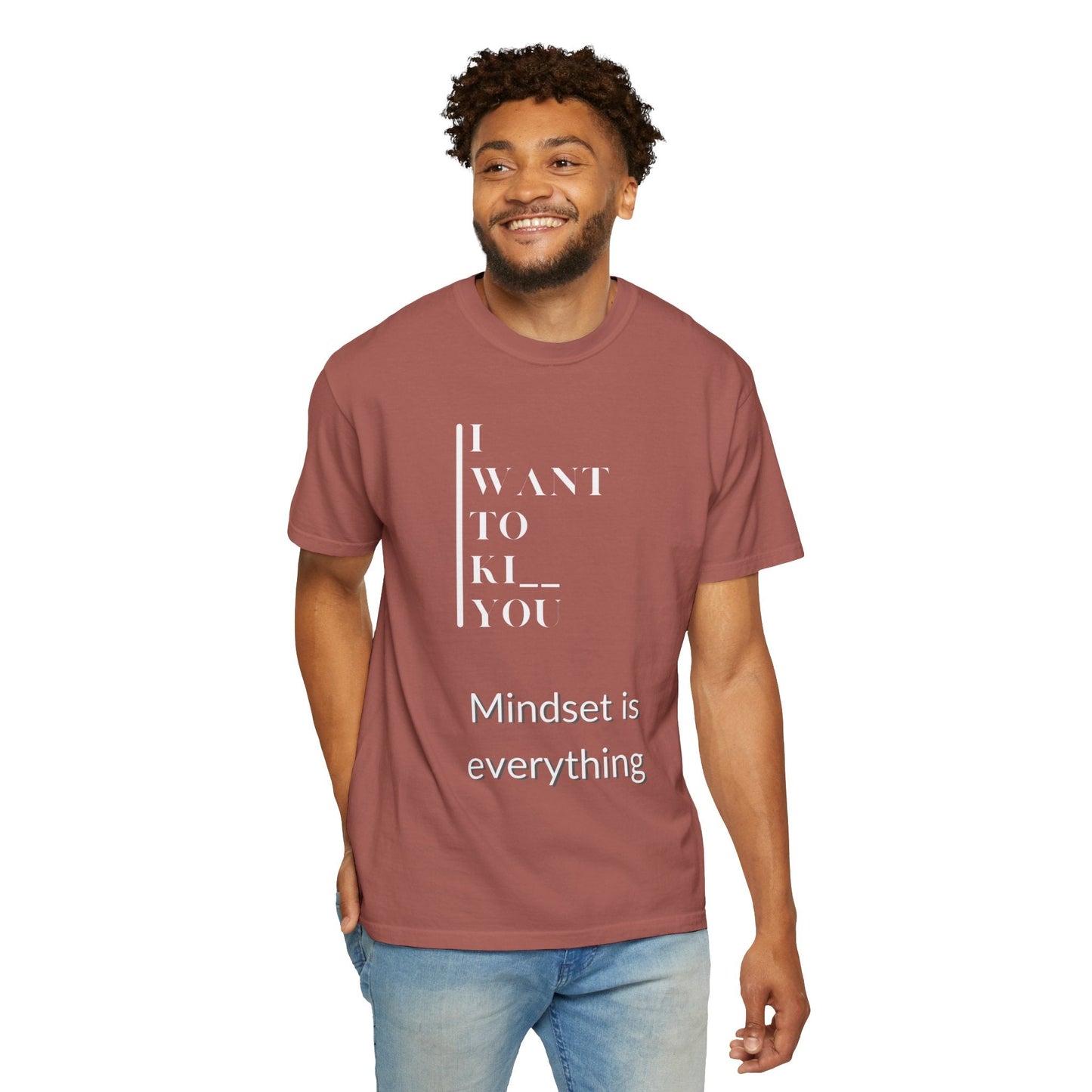 Mindset Matters Garment - Dyed T-Shirt - Motivational Quote Tee, Unisex Casual Wear, Gift for Friends, Inspirational Clothing, Self - Help - Metamorphosis Creations