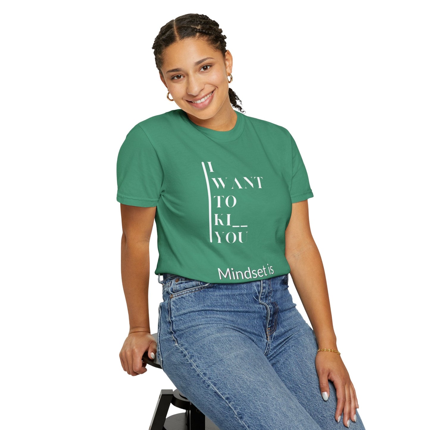 Mindset Matters Garment - Dyed T-Shirt - Motivational Quote Tee, Unisex Casual Wear, Gift for Friends, Inspirational Clothing, Self - Help - Metamorphosis Creations