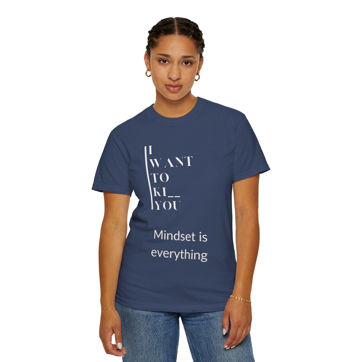 Mindset Matters Garment - Dyed T-Shirt - Motivational Quote Tee, Unisex Casual Wear, Gift for Friends, Inspirational Clothing, Self - Help - Metamorphosis Creations