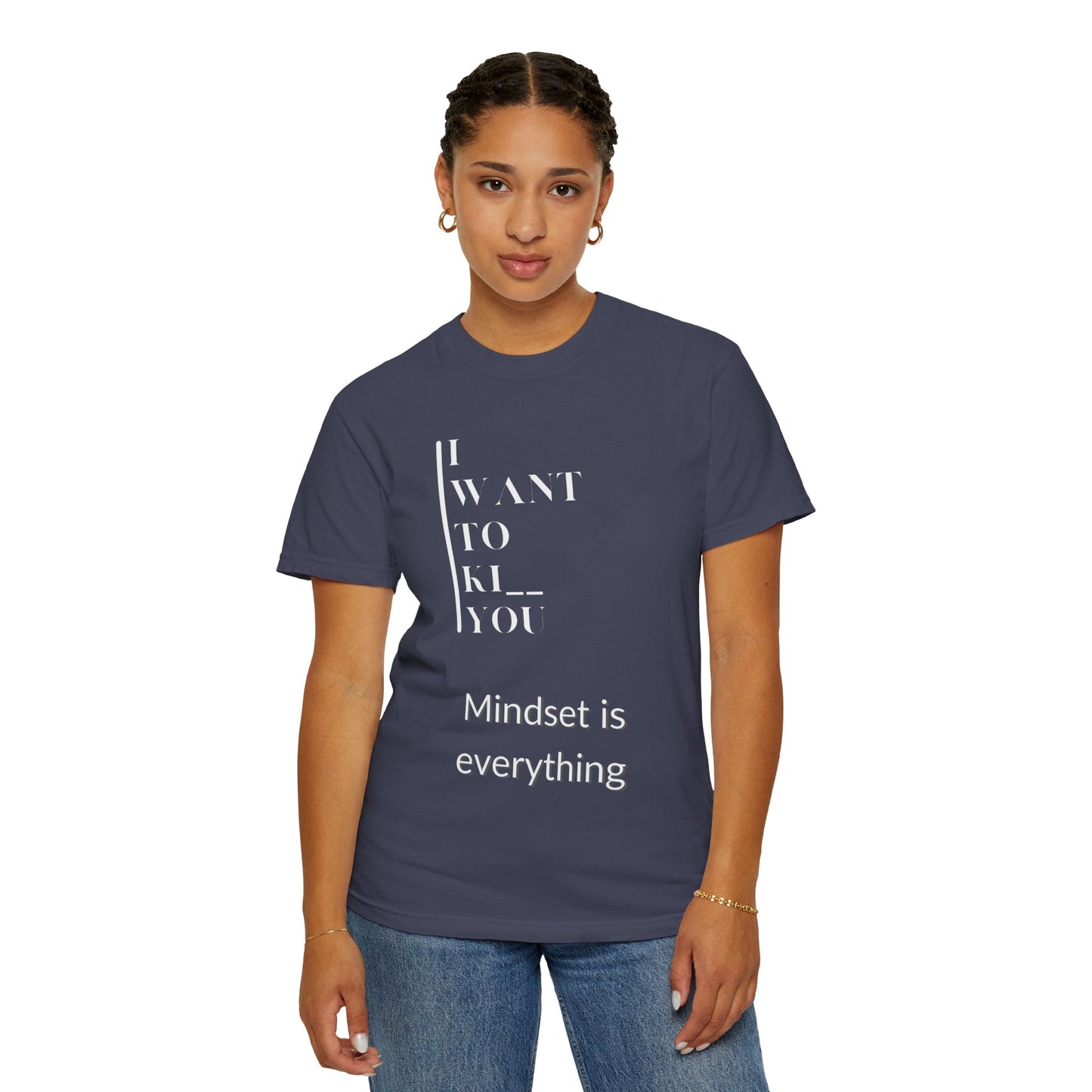 Mindset Matters Garment - Dyed T-Shirt - Motivational Quote Tee, Unisex Casual Wear, Gift for Friends, Inspirational Clothing, Self - Help - Metamorphosis Creations