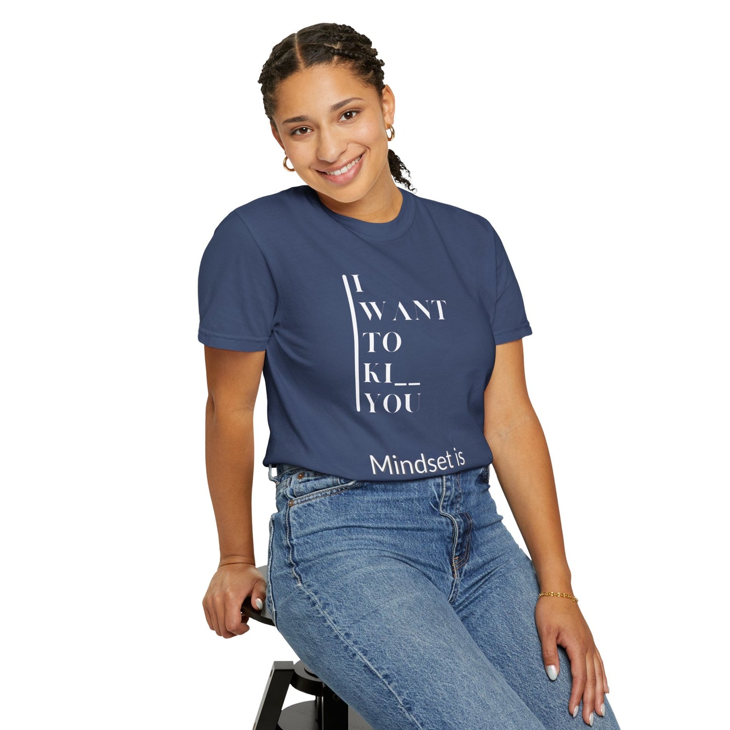 Mindset Matters Garment - Dyed T-Shirt - Motivational Quote Tee, Unisex Casual Wear, Gift for Friends, Inspirational Clothing, Self - Help - Metamorphosis Creations