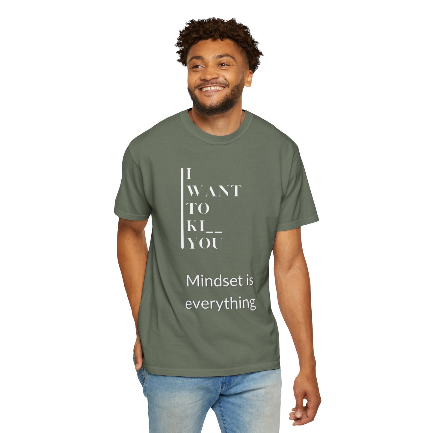 Mindset Matters Garment - Dyed T-Shirt - Motivational Quote Tee, Unisex Casual Wear, Gift for Friends, Inspirational Clothing, Self - Help - Metamorphosis Creations