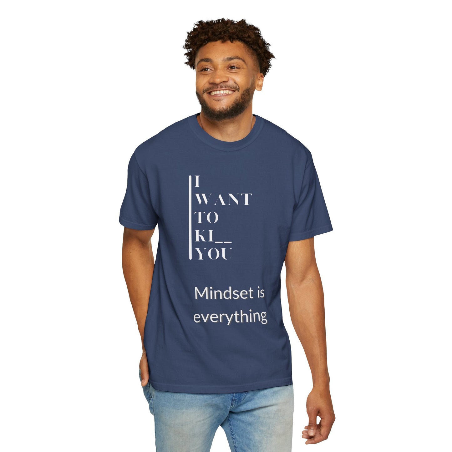 Mindset Matters Garment - Dyed T-Shirt - Motivational Quote Tee, Unisex Casual Wear, Gift for Friends, Inspirational Clothing, Self - Help - Metamorphosis Creations
