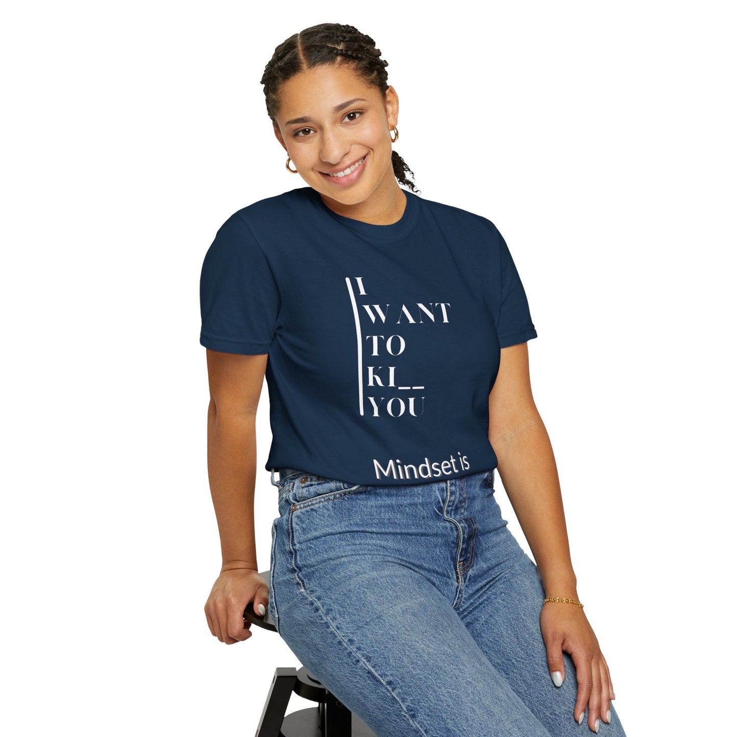 Mindset Matters Garment - Dyed T-Shirt - Motivational Quote Tee, Unisex Casual Wear, Gift for Friends, Inspirational Clothing, Self - Help - Metamorphosis Creations