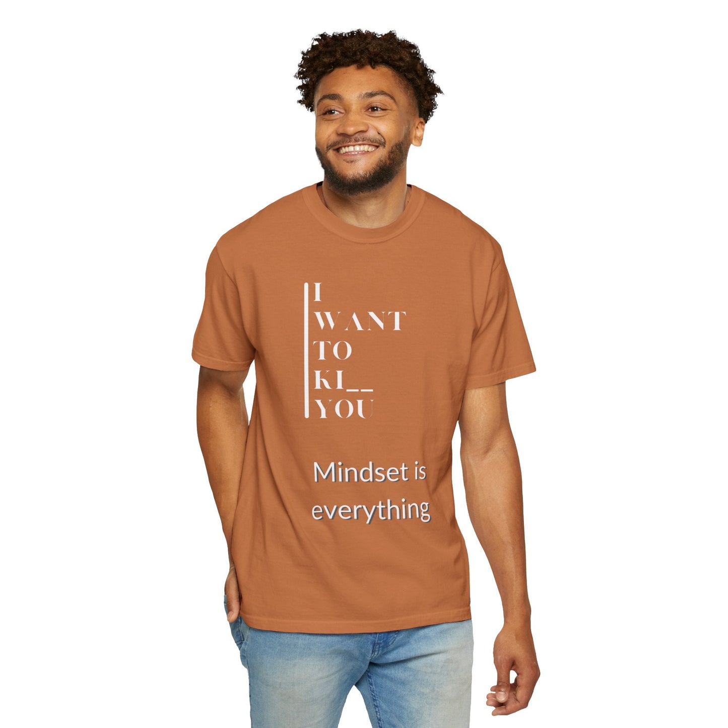 Mindset Matters Garment - Dyed T-Shirt - Motivational Quote Tee, Unisex Casual Wear, Gift for Friends, Inspirational Clothing, Self - Help - Metamorphosis Creations