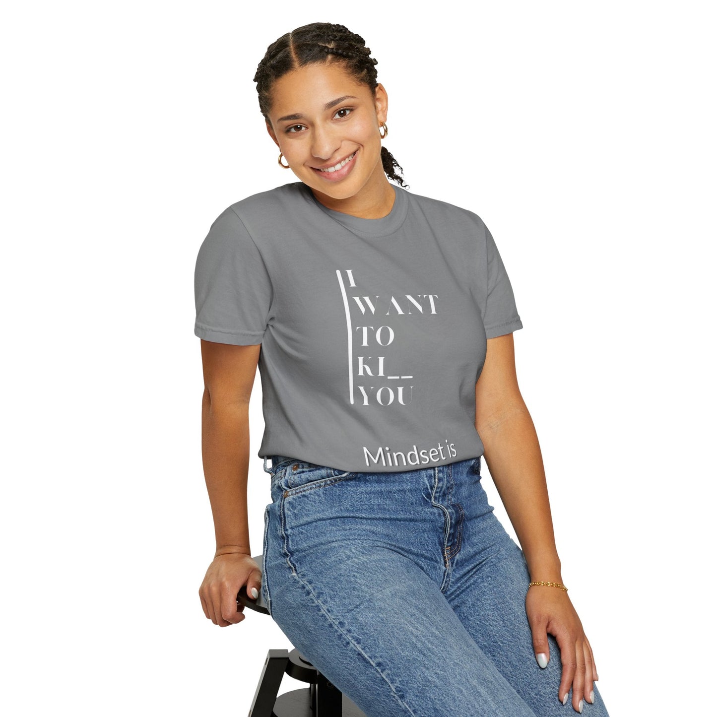 Mindset Matters Garment - Dyed T-Shirt - Motivational Quote Tee, Unisex Casual Wear, Gift for Friends, Inspirational Clothing, Self - Help - Metamorphosis Creations