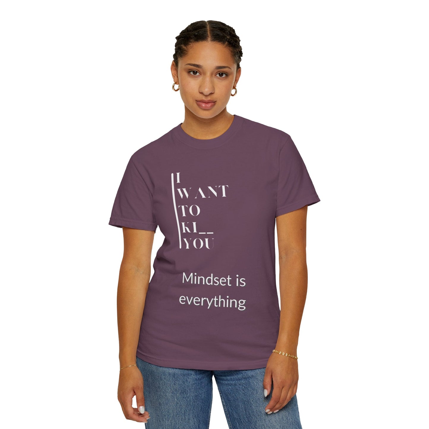 Mindset Matters Garment - Dyed T-Shirt - Motivational Quote Tee, Unisex Casual Wear, Gift for Friends, Inspirational Clothing, Self - Help - Metamorphosis Creations