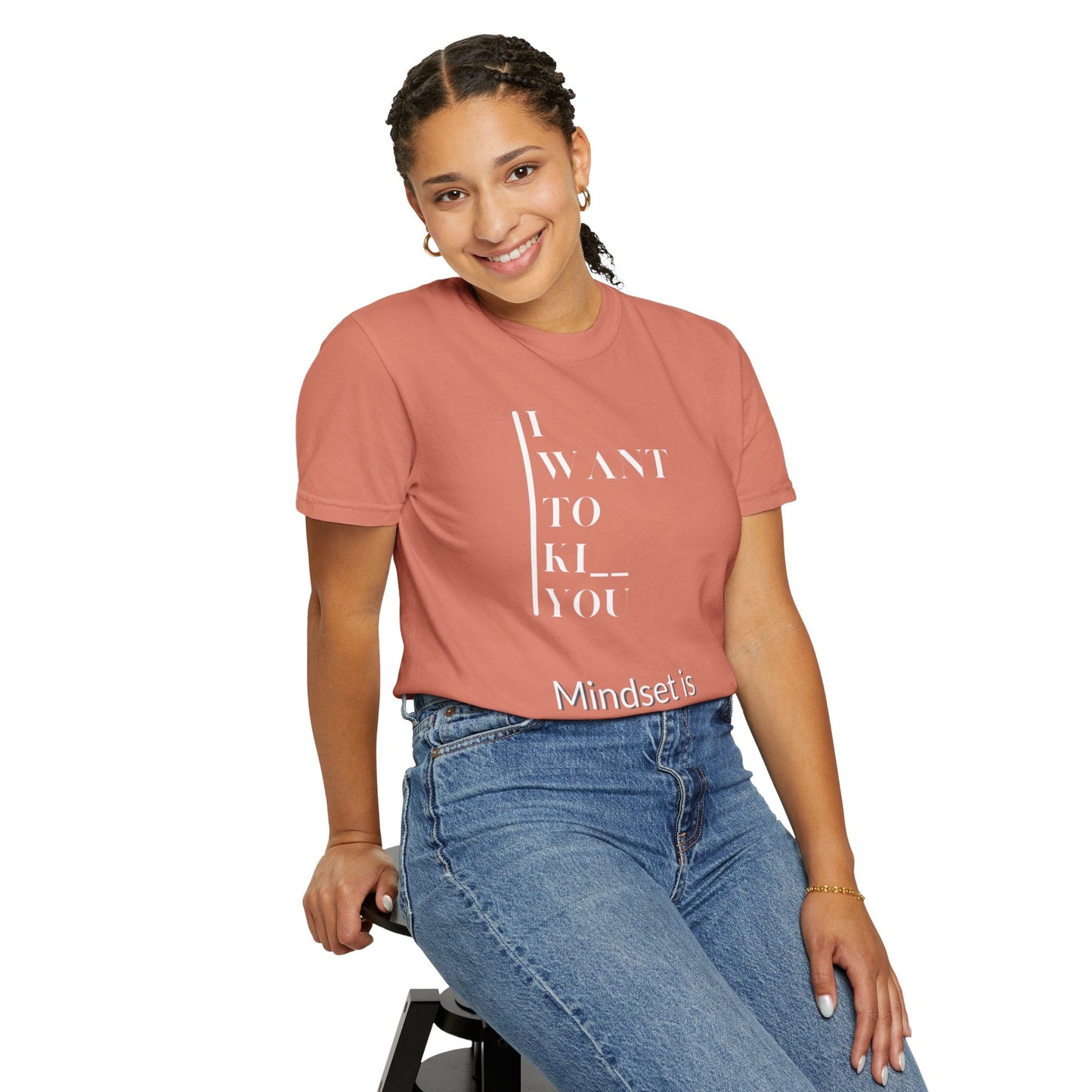 Mindset Matters Garment - Dyed T-Shirt - Motivational Quote Tee, Unisex Casual Wear, Gift for Friends, Inspirational Clothing, Self - Help - Metamorphosis Creations