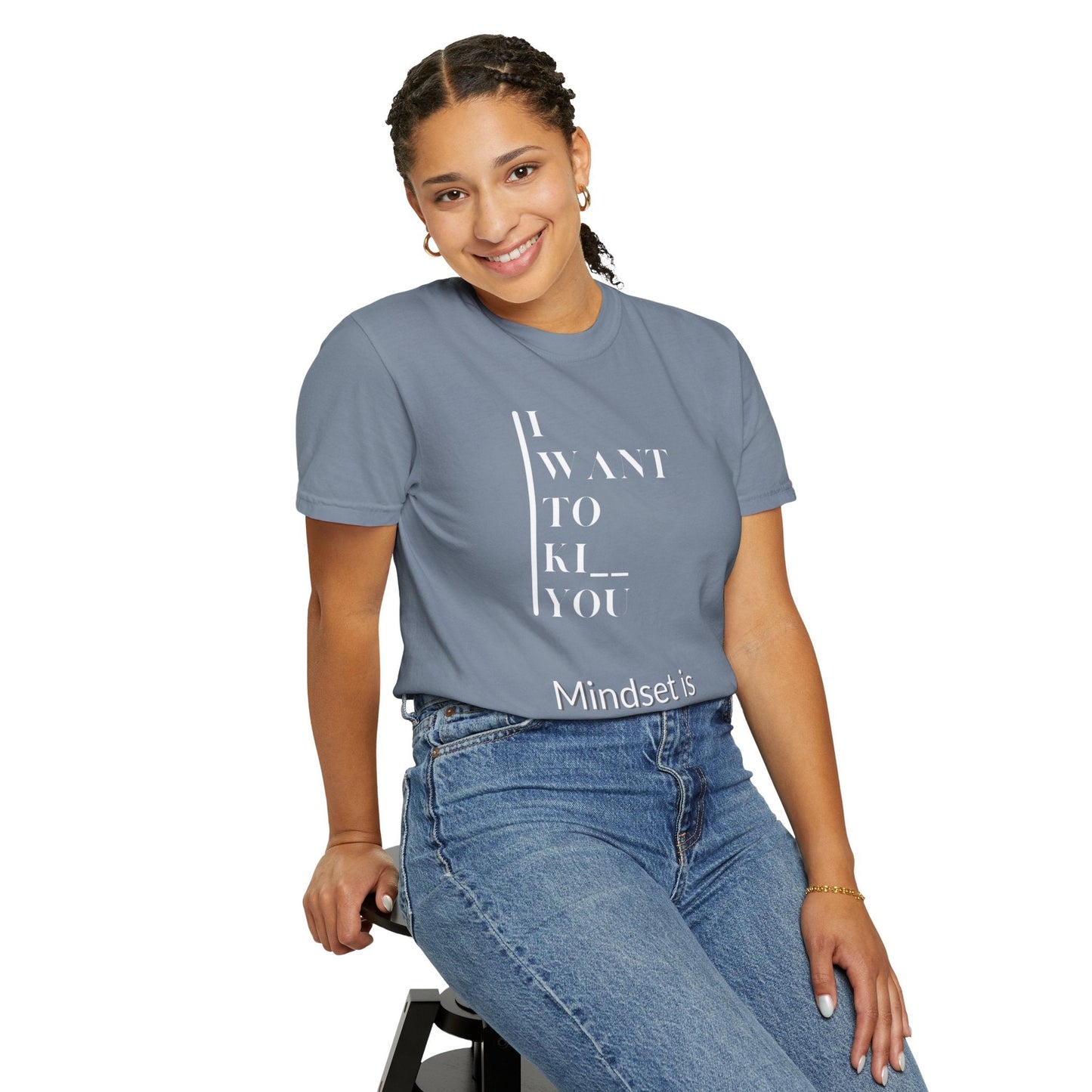 Mindset Matters Garment - Dyed T-Shirt - Motivational Quote Tee, Unisex Casual Wear, Gift for Friends, Inspirational Clothing, Self - Help - Metamorphosis Creations