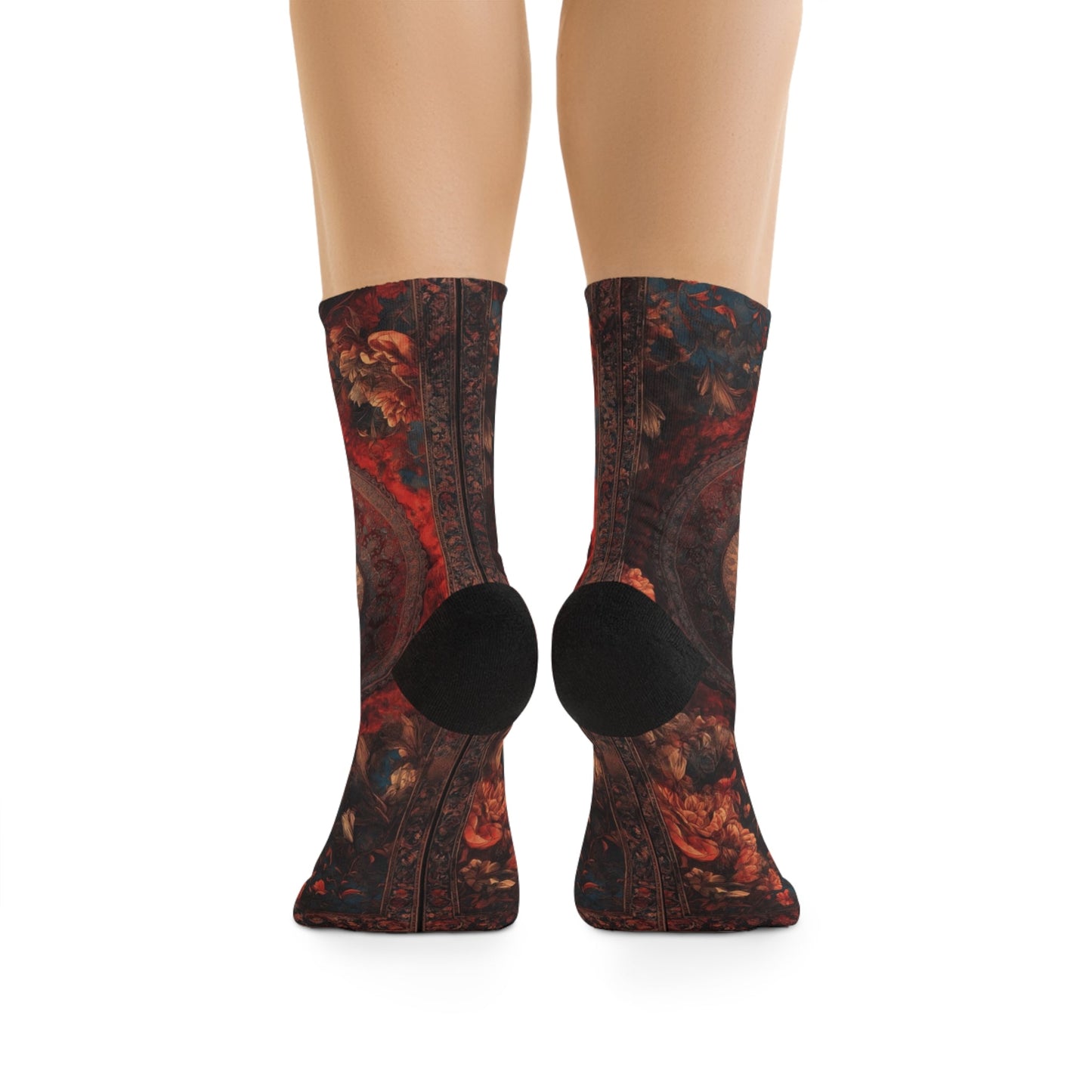 Minimalist Boho Socks Eco - Friendly Graphic Socks for Unique Style, Sustainable Fashion, Recycled Poly Socks, Funky Gift Idea, Everyday Wear, Art - Inspired Socks - Metamorphosis Creations