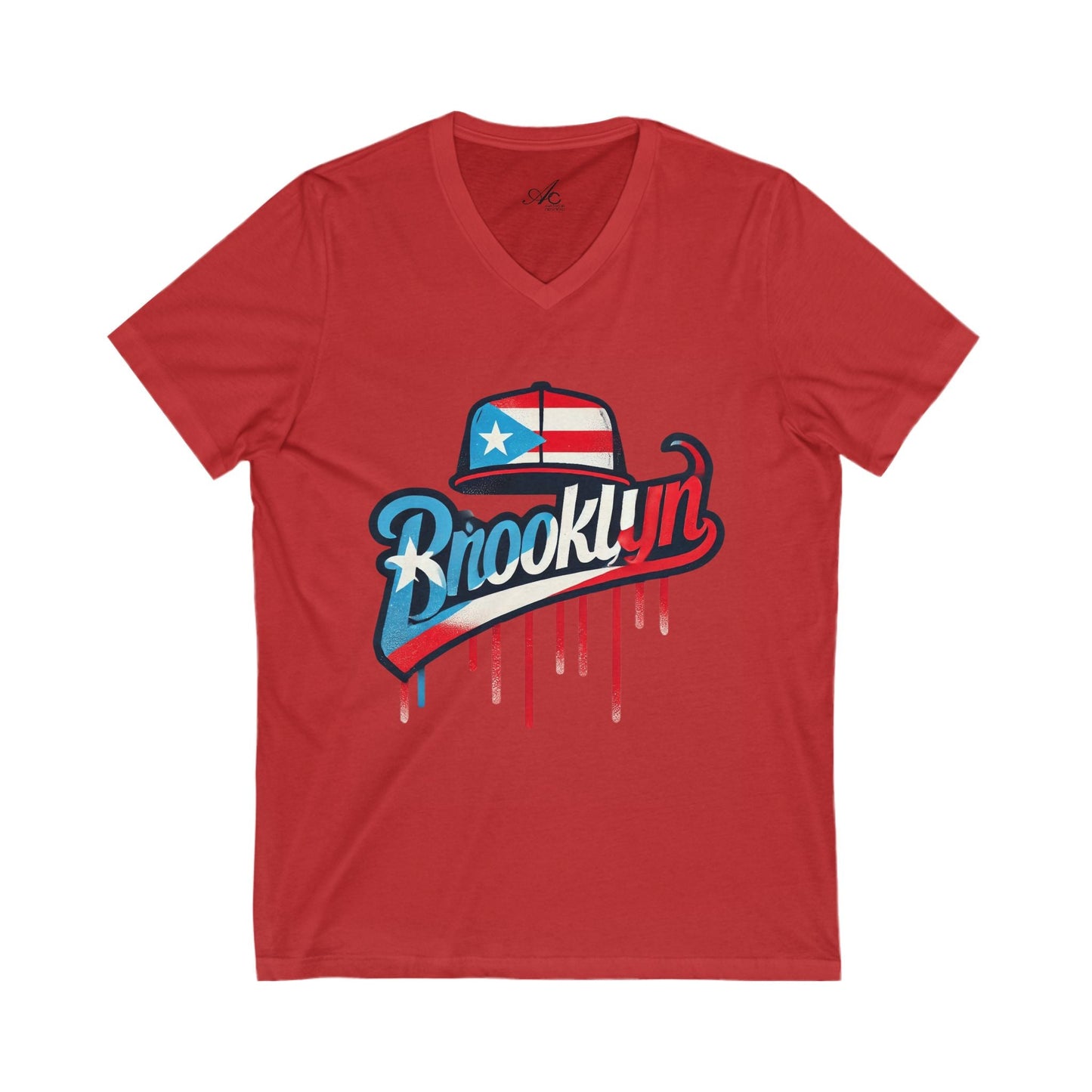 🗽🇵🇷 New Yorican and Proud Brooklyn V - Neck Tee, Casual Summer Shirt,Perfect for Travel, Brooklyn Pride, Gift Idea - Metamorphosis Creations