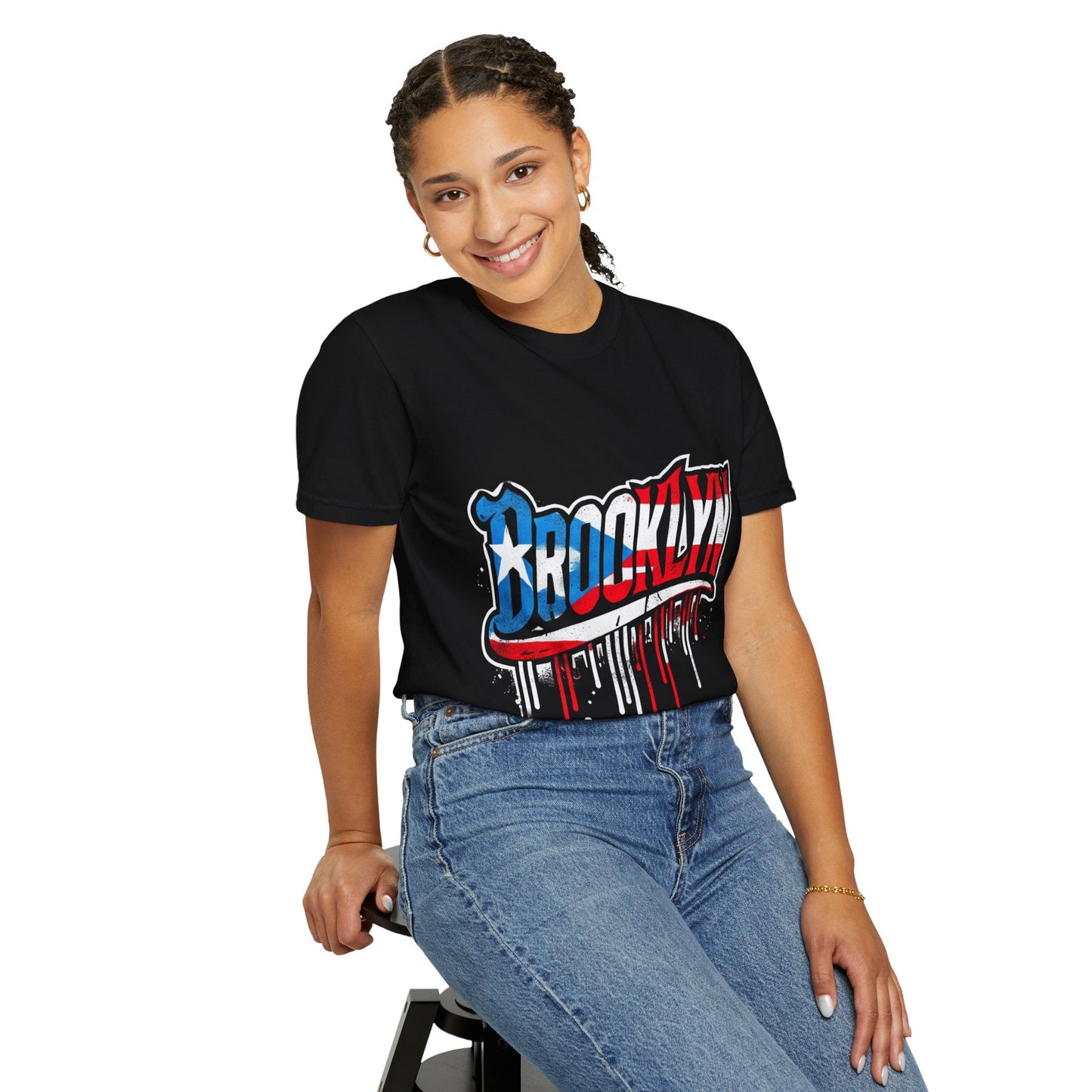 New York Meets Puerto Rico Brooklyn Style Unisex T-Shirt, Streetwear Fashion - Metamorphosis Creations