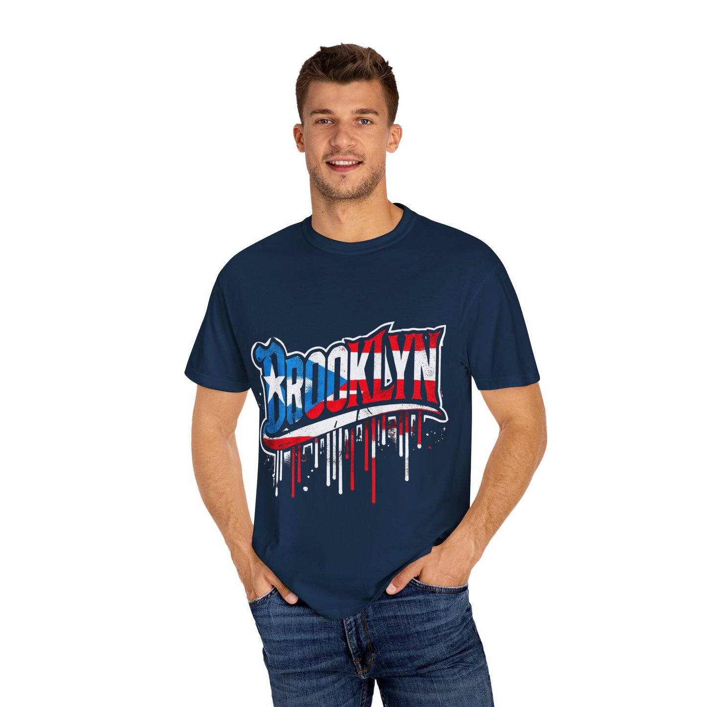 New York Meets Puerto Rico Brooklyn Style Unisex T-Shirt, Streetwear Fashion - Metamorphosis Creations