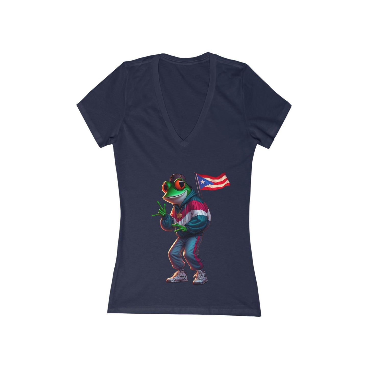 Nuyorican Apparel Puerto Rican Diaspora Playful Frog Nature Lovers, Summer Fashion, Fun Frog Design - Metamorphosis Creations
