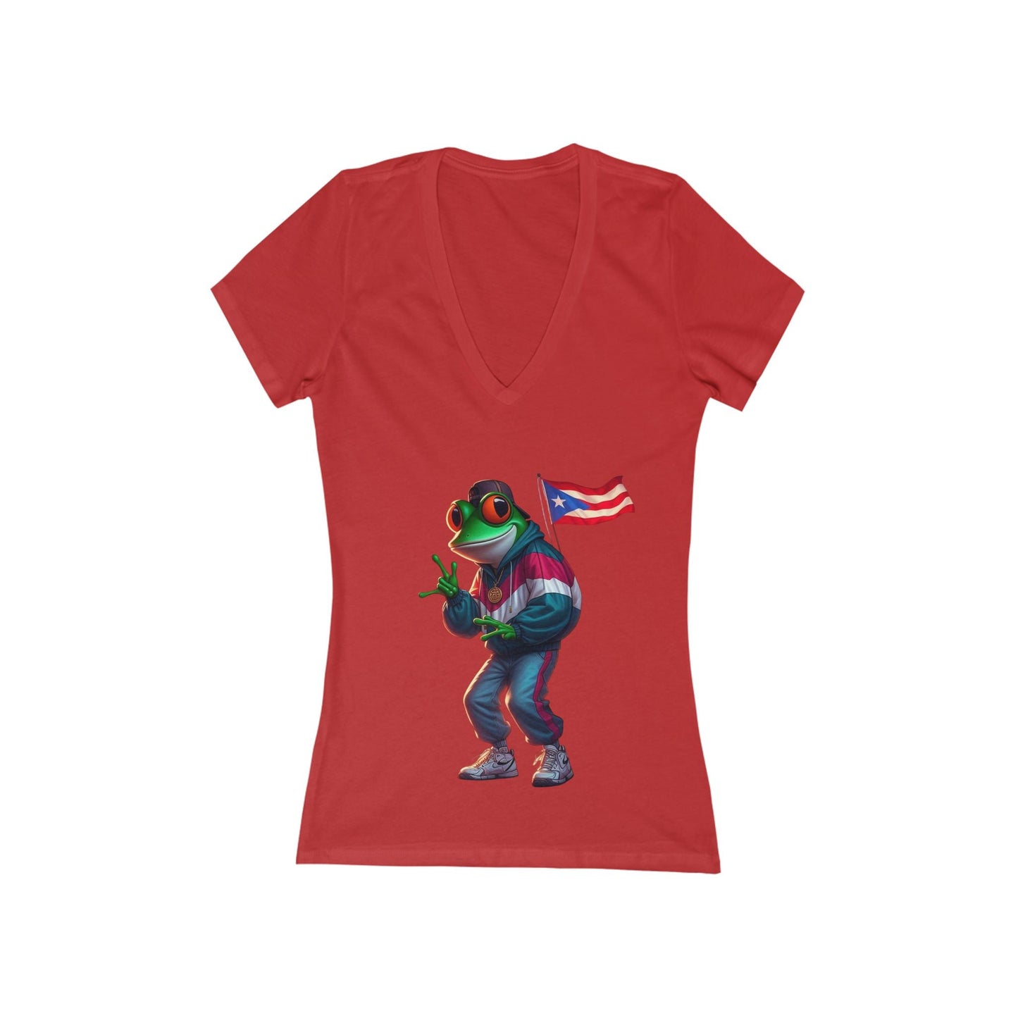Nuyorican Apparel Puerto Rican Diaspora Playful Frog Nature Lovers, Summer Fashion, Fun Frog Design - Metamorphosis Creations