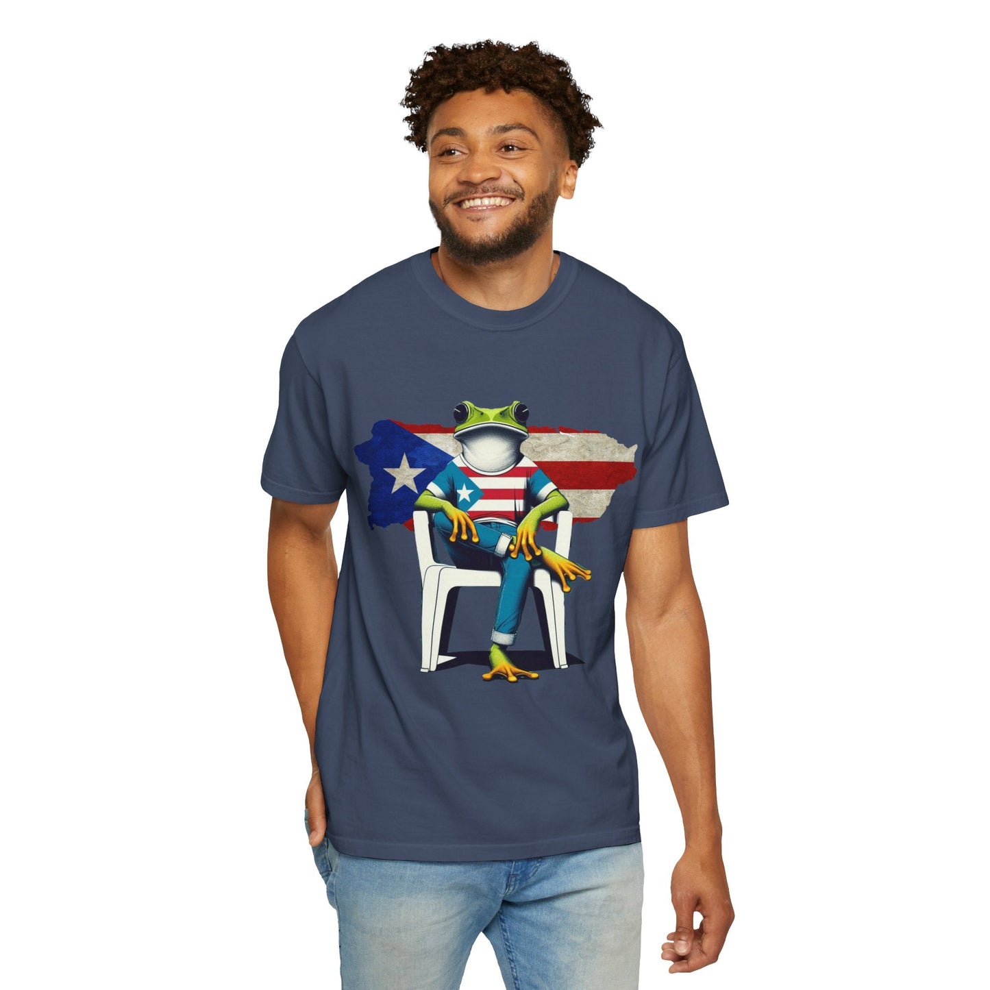 Patriotic Puerto Rican Shirt Patriotic Frog T-shirt, Humor Shirt, Gift for Nature Lovers, Summer BBQ Outfit - Metamorphosis Creations