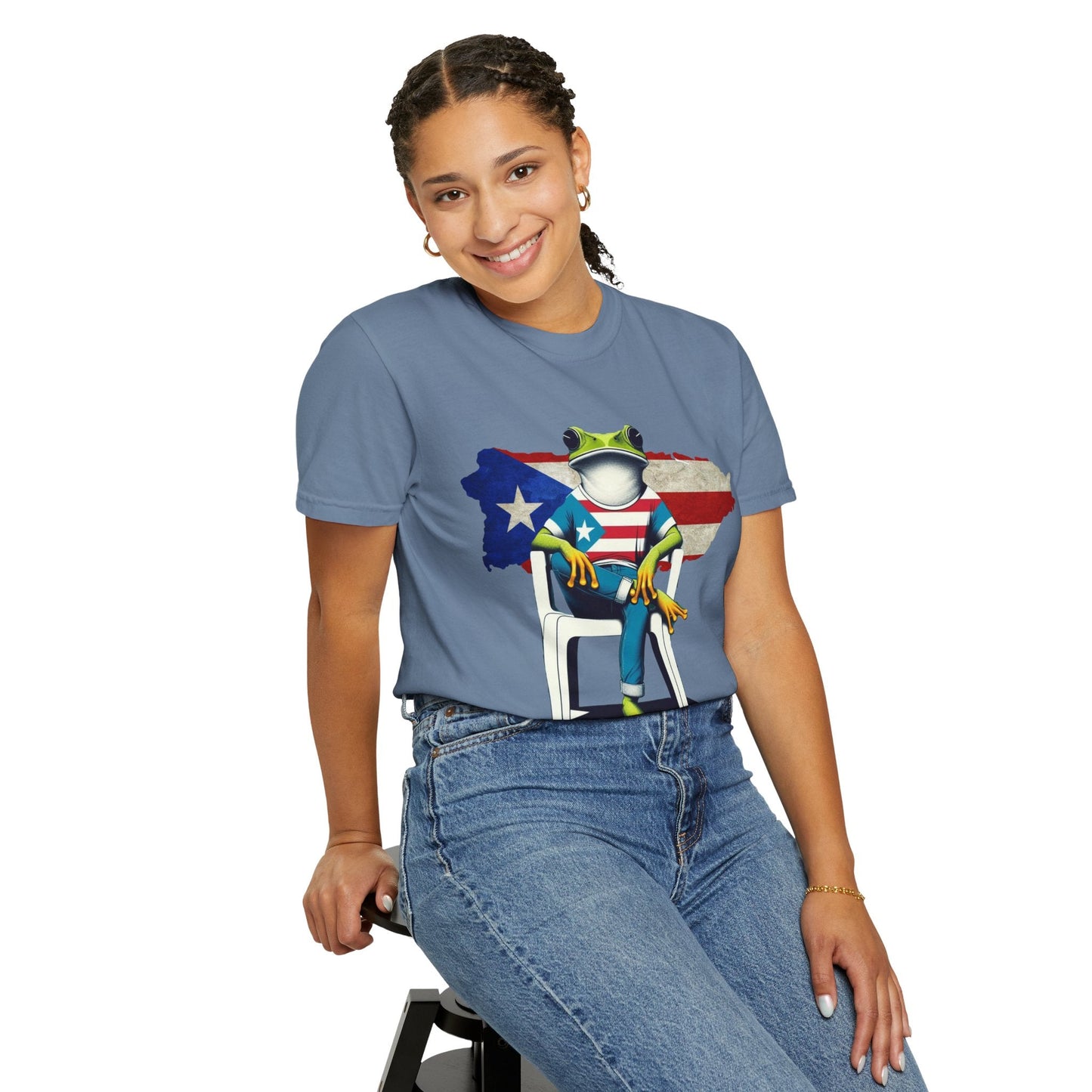 Patriotic Puerto Rican Shirt Patriotic Frog T-shirt, Humor Shirt, Gift for Nature Lovers, Summer BBQ Outfit - Metamorphosis Creations
