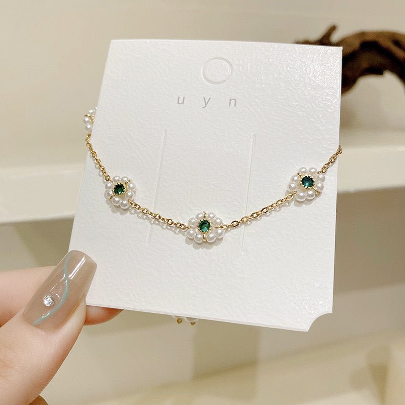 Pearl Flowers Bracelet All - match Fashion Adjustable Chain Bracelet - Metamorphosis Creations