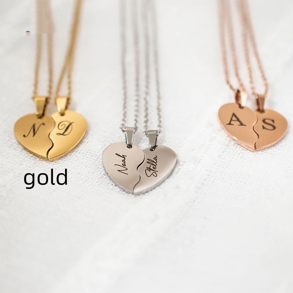 Personalized Stainless Steel Heart - shaped Necklace - Metamorphosis Creations
