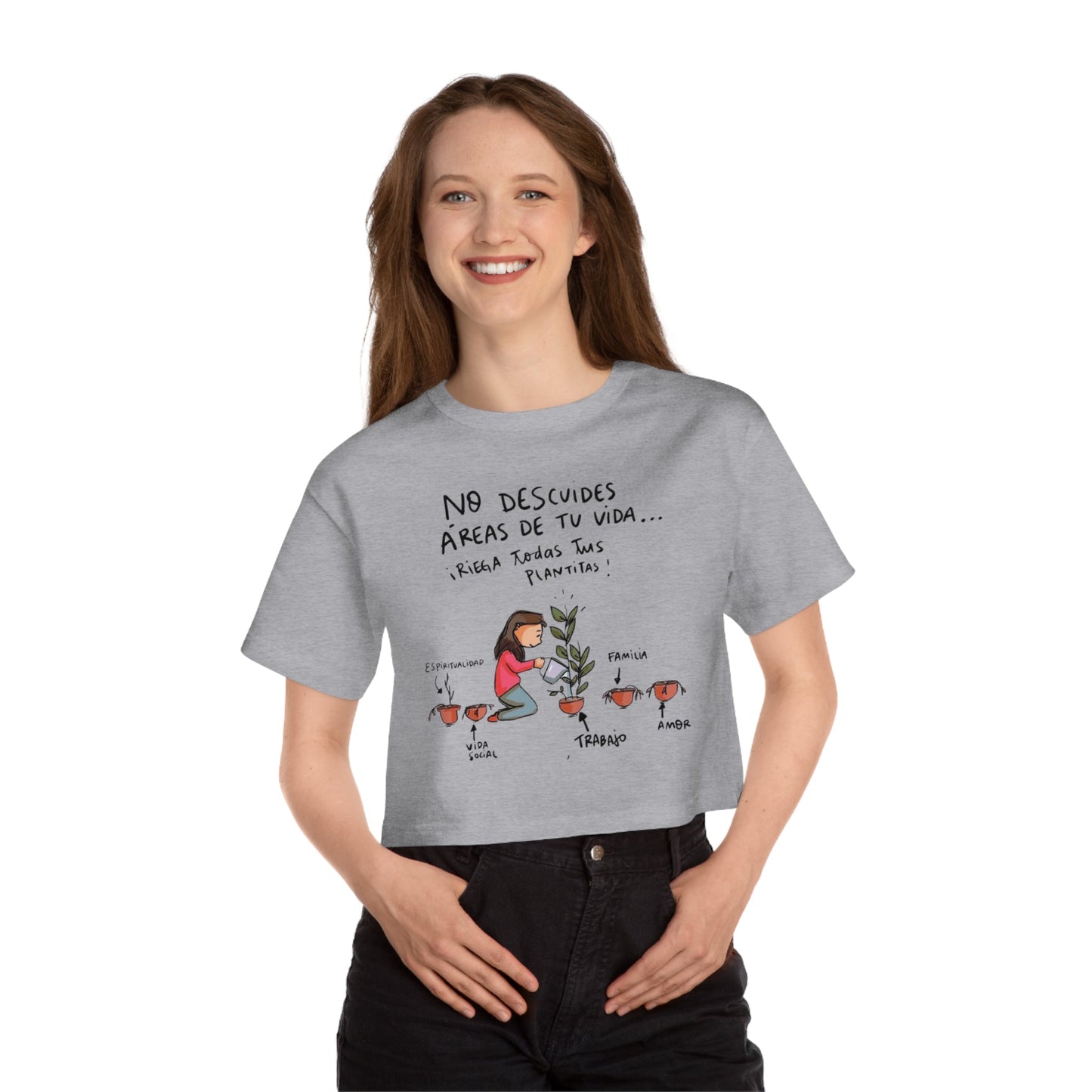 Porque cada día es una nueva oportunidad para brillar. Cropped T-Shirt with Inspirational Design for Women, Casual Wear, Gift for Her, Motivational Tee, Everyday Style - Metamorphosis Creations