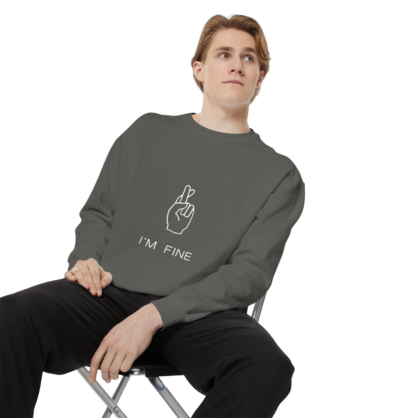 Progress, Not Perfection Unisex Garment - Dyed Sweatshirt - Metamorphosis Creations