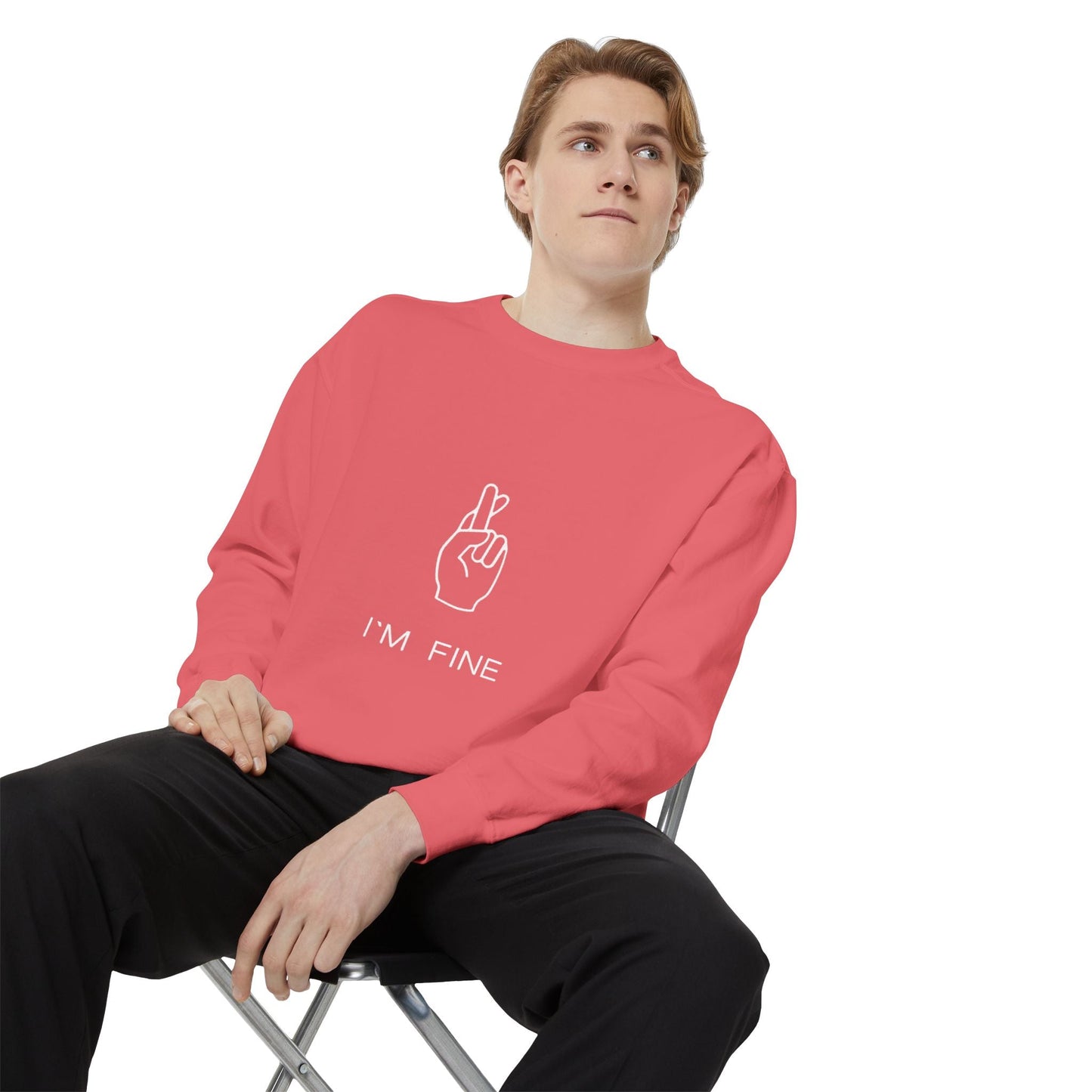 Progress, Not Perfection Unisex Garment - Dyed Sweatshirt - Metamorphosis Creations