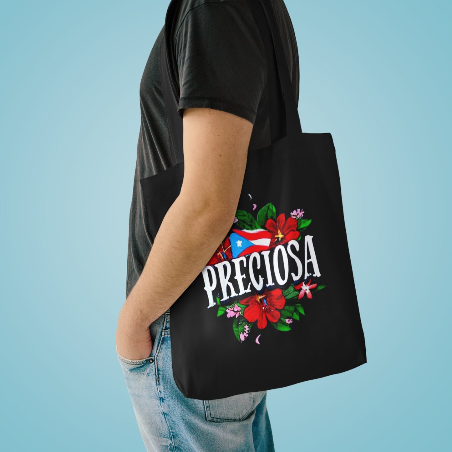Proud Puerto Rican Cotton Tote Bag | Eco - Friendly Shopping Bag, Festival Accessory, Gifts for Her, Beach Bag, Summer Essentials - Metamorphosis Creations