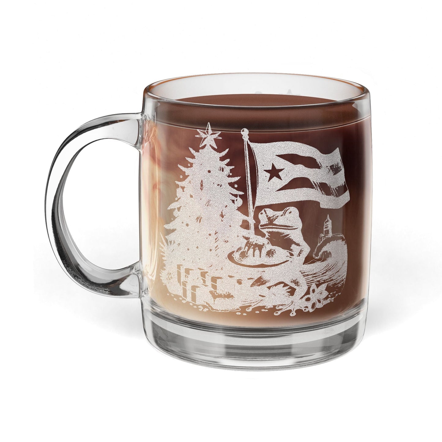 Puerto Rican Christmas Nature - Themed Engraved Coffee Mug | Personalized Gift for Coffee Lovers, Outdoor Enthusiasts, Cabin Decor, Wedding Favors, Housewarming - Metamorphosis Creations