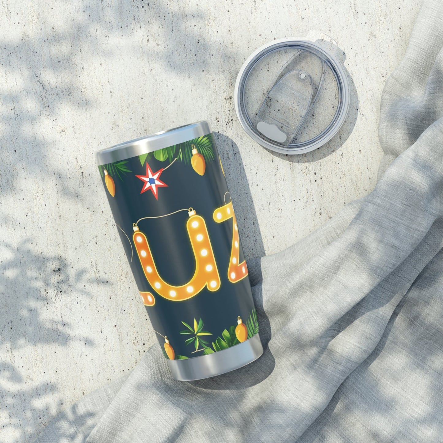 Puerto Rican Christmas Tropical Vibes Tumbler - Metamorphosis Creations