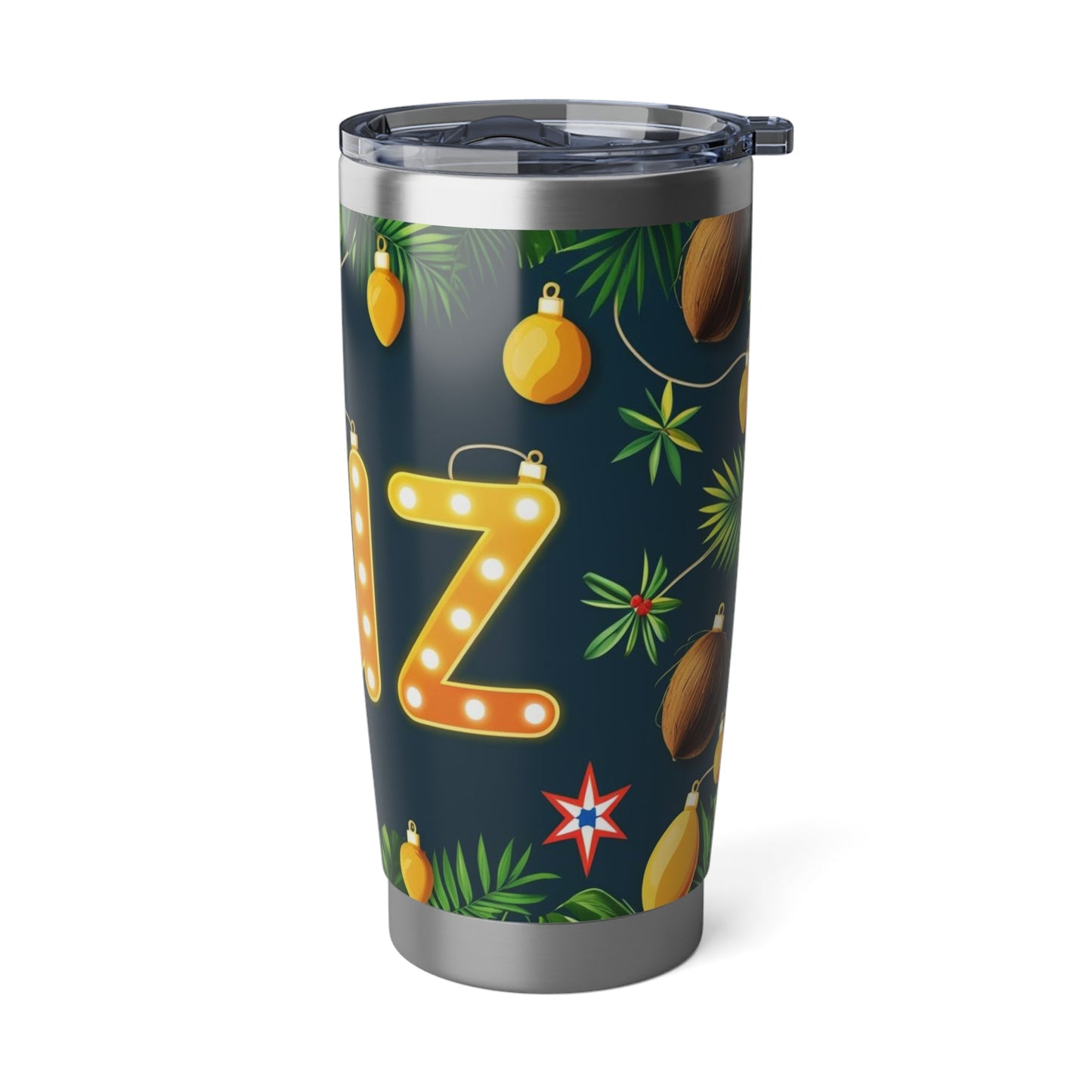Puerto Rican Christmas Tropical Vibes Tumbler - Metamorphosis Creations