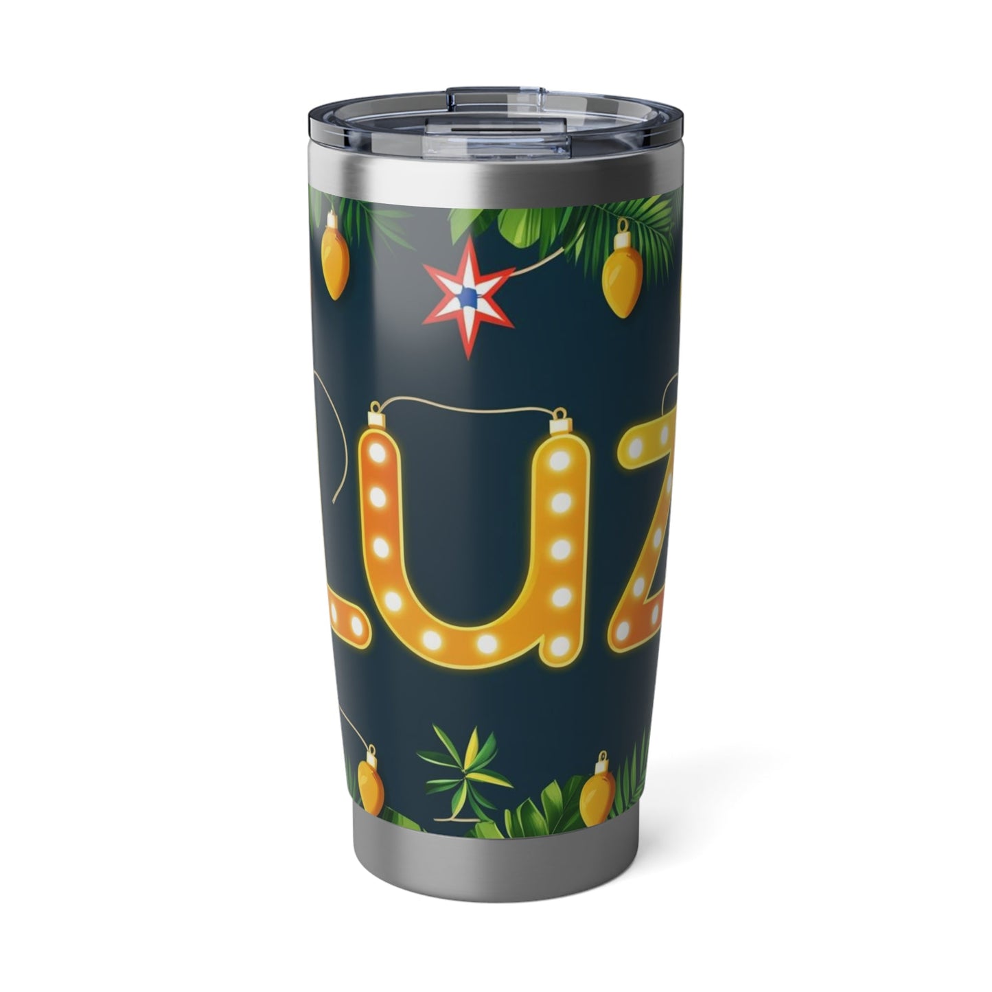 Puerto Rican Christmas Tropical Vibes Tumbler - Metamorphosis Creations