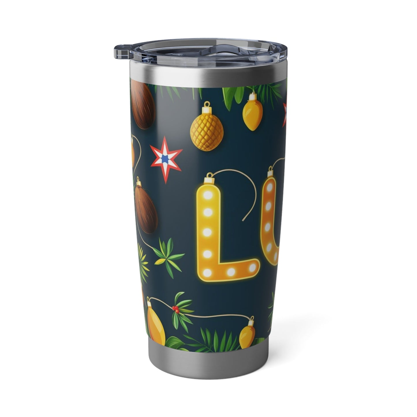 Puerto Rican Christmas Tropical Vibes Tumbler - Metamorphosis Creations