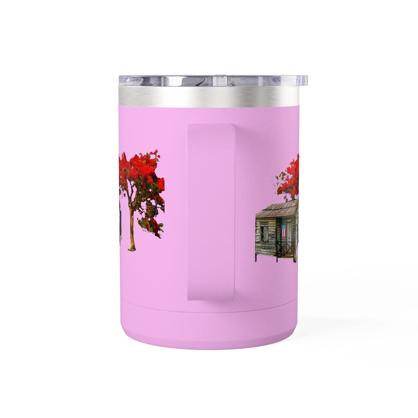 Puerto Rican Christmas Vibrant Floral Coffee Mug Tumbler, 15oz - Perfect for Cozy Mornings, Gifts for Garden Lovers, Unique Drinkware for Home - Metamorphosis Creations