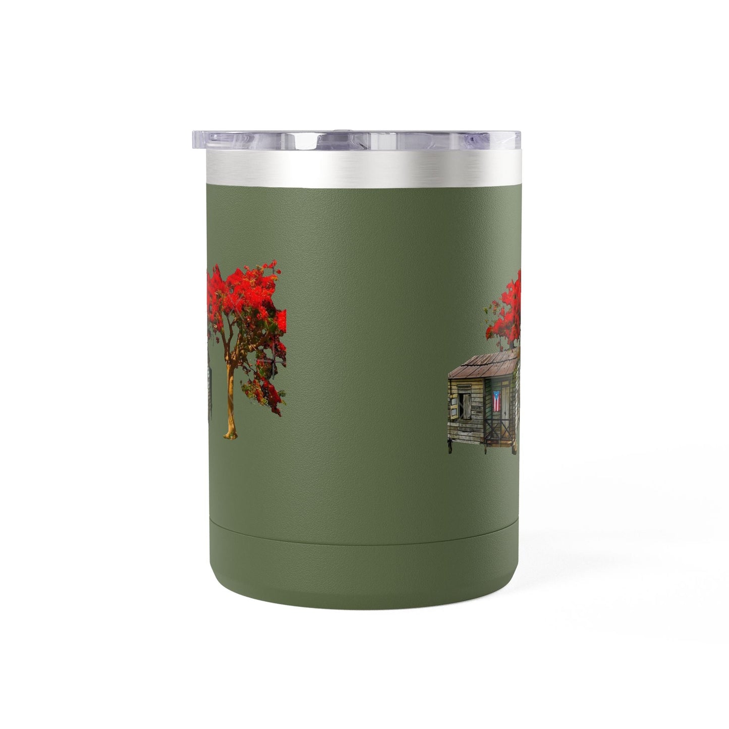 Puerto Rican Christmas Vibrant Floral Coffee Mug Tumbler, 15oz - Perfect for Cozy Mornings, Gifts for Garden Lovers, Unique Drinkware for Home - Metamorphosis Creations