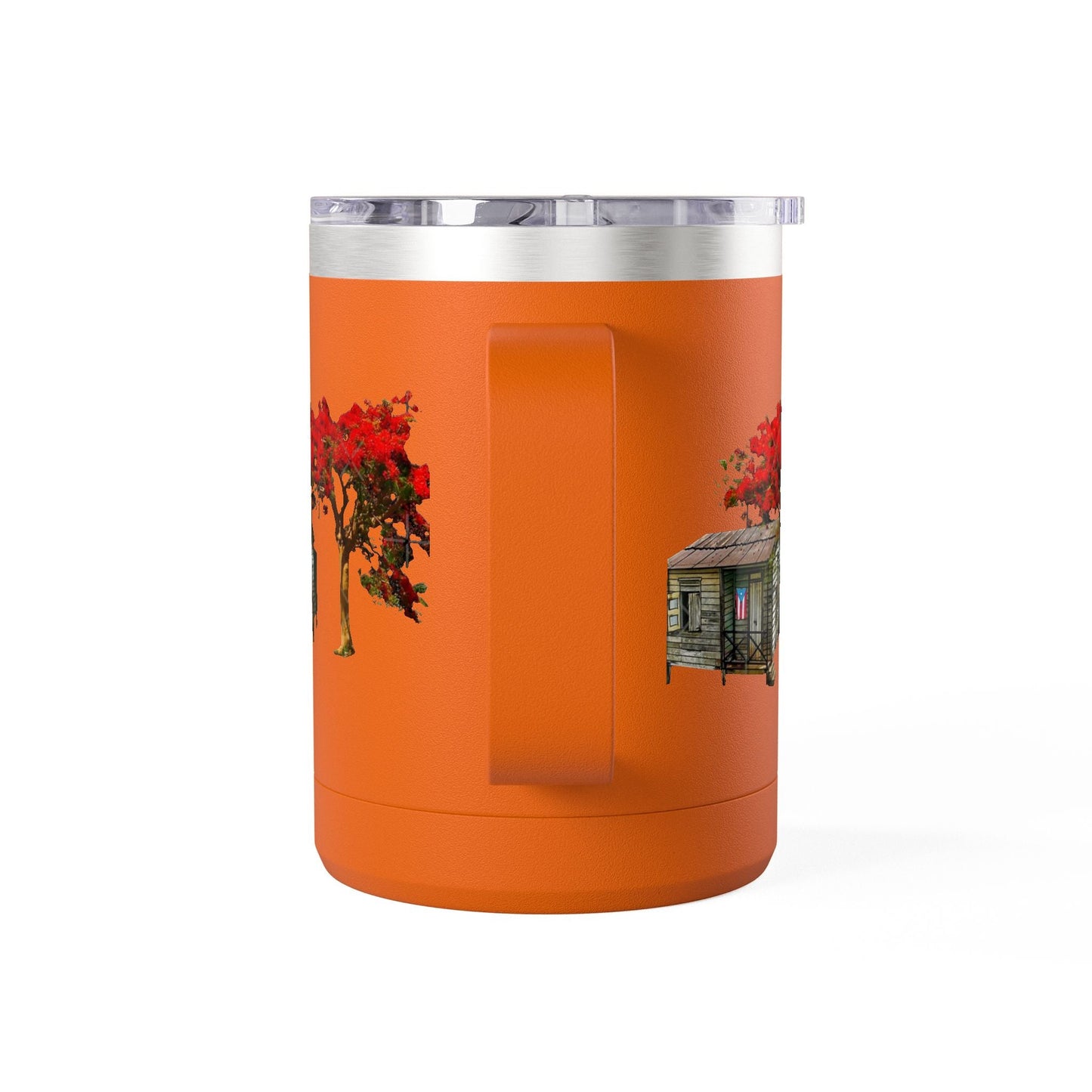 Puerto Rican Christmas Vibrant Floral Coffee Mug Tumbler, 15oz - Perfect for Cozy Mornings, Gifts for Garden Lovers, Unique Drinkware for Home - Metamorphosis Creations