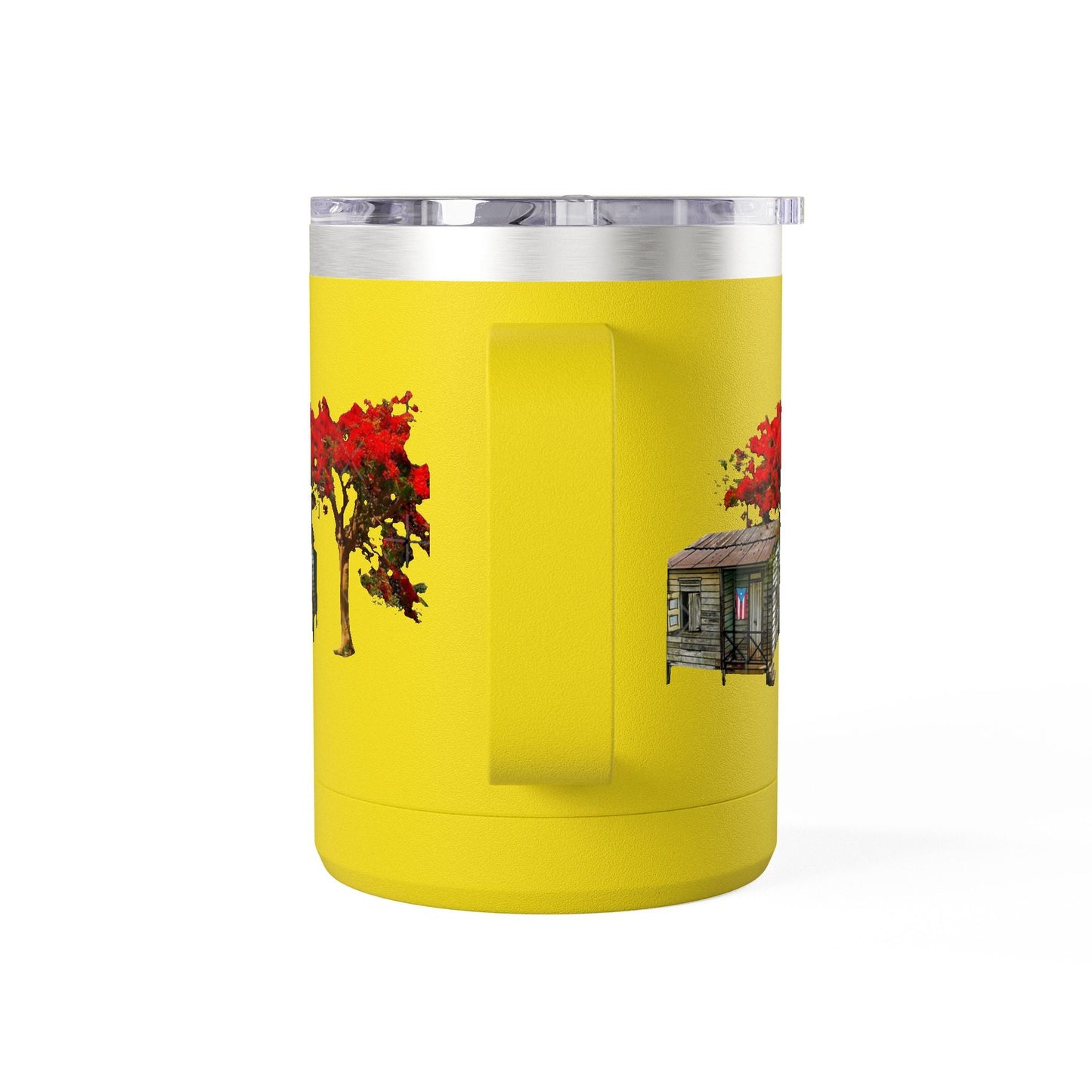 Puerto Rican Christmas Vibrant Floral Coffee Mug Tumbler, 15oz - Perfect for Cozy Mornings, Gifts for Garden Lovers, Unique Drinkware for Home - Metamorphosis Creations
