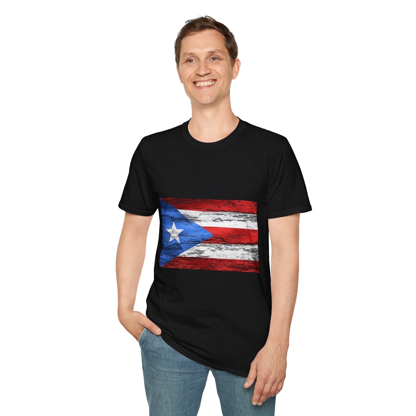 Puerto Rican Flag T-Shirt | Unisex Softstyle Tee | Perfect for Festivals, Patriotic Celebrations, Summer Wear, Gift Ideas, Casual Outfits - Metamorphosis Creations