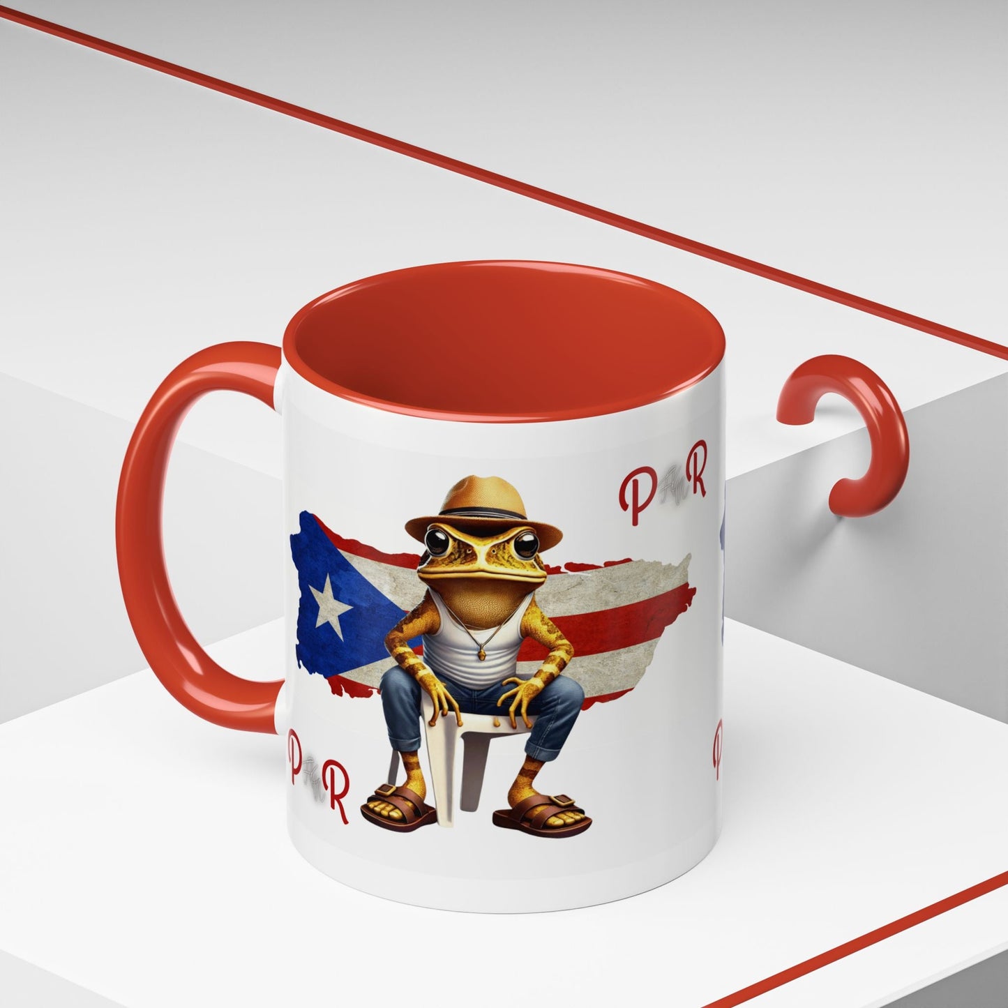 Puerto Rican Heritage Mugs with Unique Designs" Accent Coffee Mug (11, 15oz) - Metamorphosis Creations
