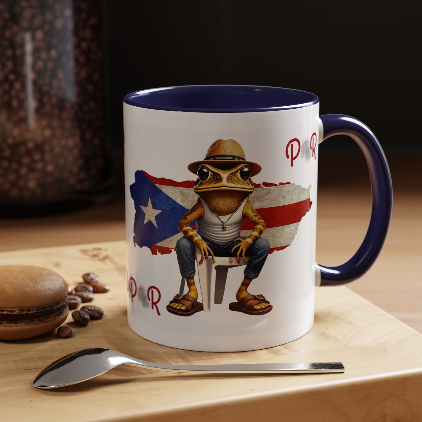 Puerto Rican Heritage Mugs with Unique Designs" Accent Coffee Mug (11, 15oz) - Metamorphosis Creations