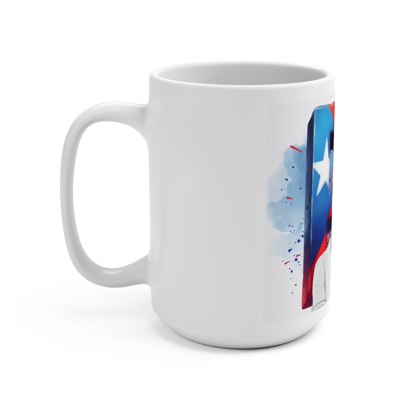 Puerto Rican Pride Mug, 15oz Coffee Cup, Gift for Arcangel Fans, Culture Celebration, Unique Home Decor - Metamorphosis Creations