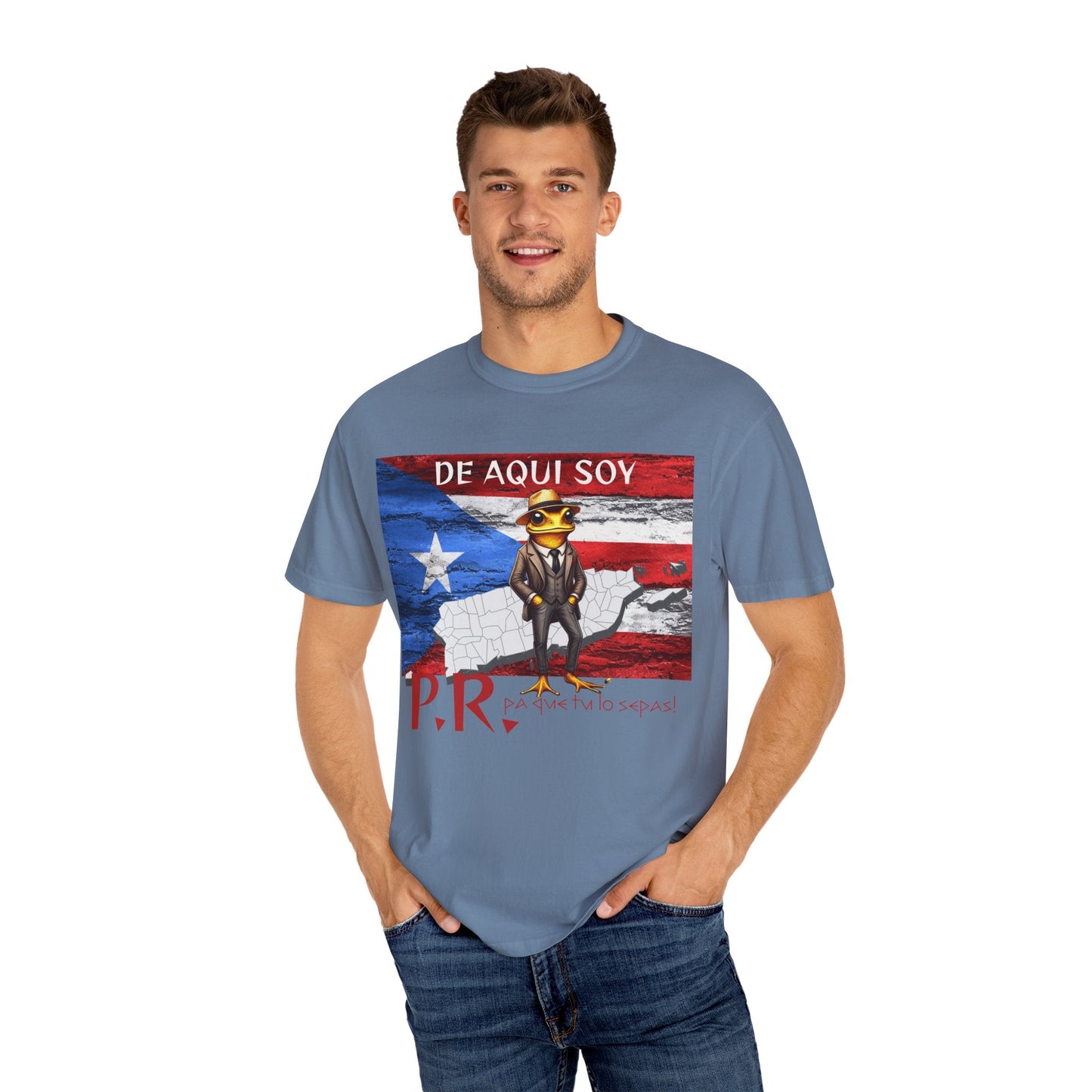 Puerto Rican Pride T-Shirt, Fun Casual Wear, Unisex Garment - Dyed Tee, Perfect for Celebrations, Cultural Identity Shirt - Metamorphosis Creations