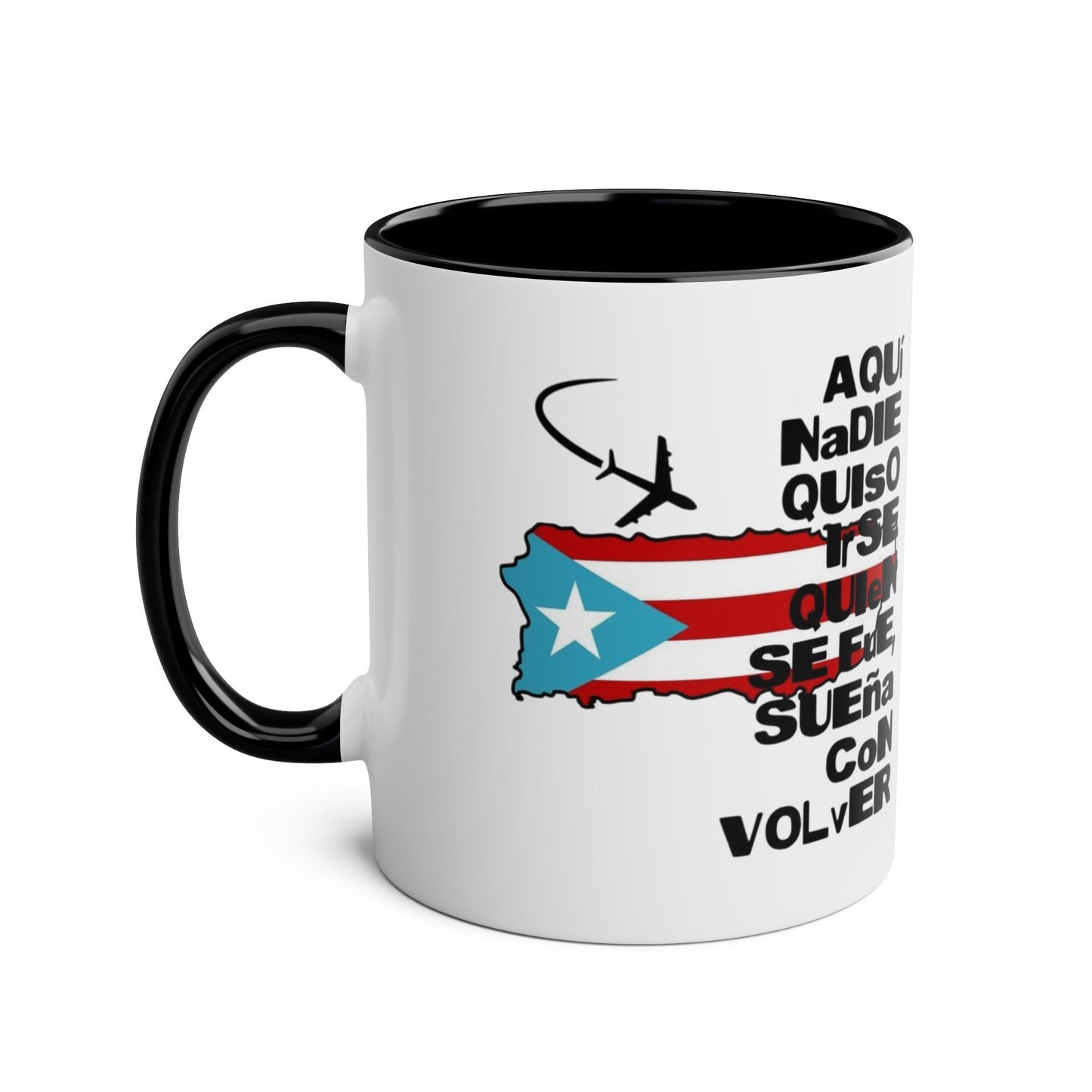 Puerto Rican Pride Two - Tone Coffee Mug, 11oz - Gift for Coffee Lovers, Home Decor, Travel Souvenirs, Unique Kitchenware, Independence Day - Metamorphosis Creations