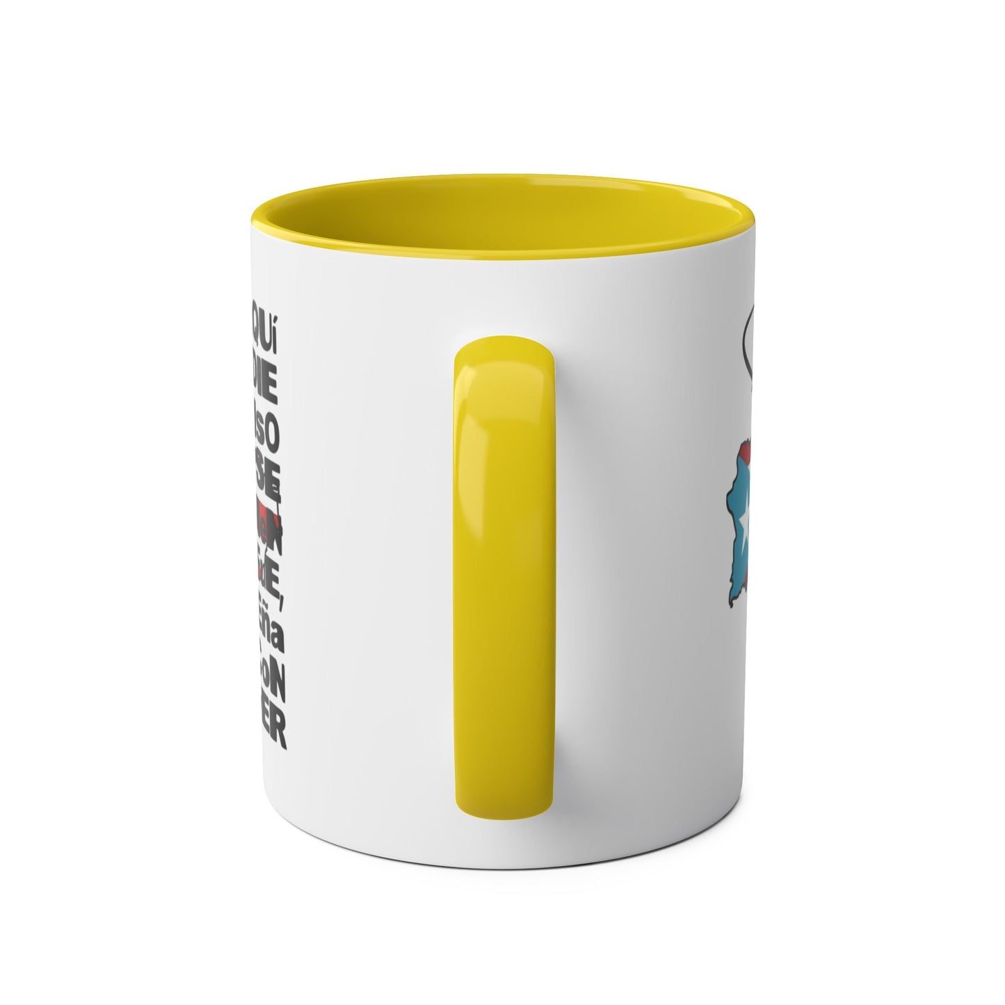 Puerto Rican Pride Two - Tone Coffee Mug, 11oz - Gift for Coffee Lovers, Home Decor, Travel Souvenirs, Unique Kitchenware, Independence Day - Metamorphosis Creations