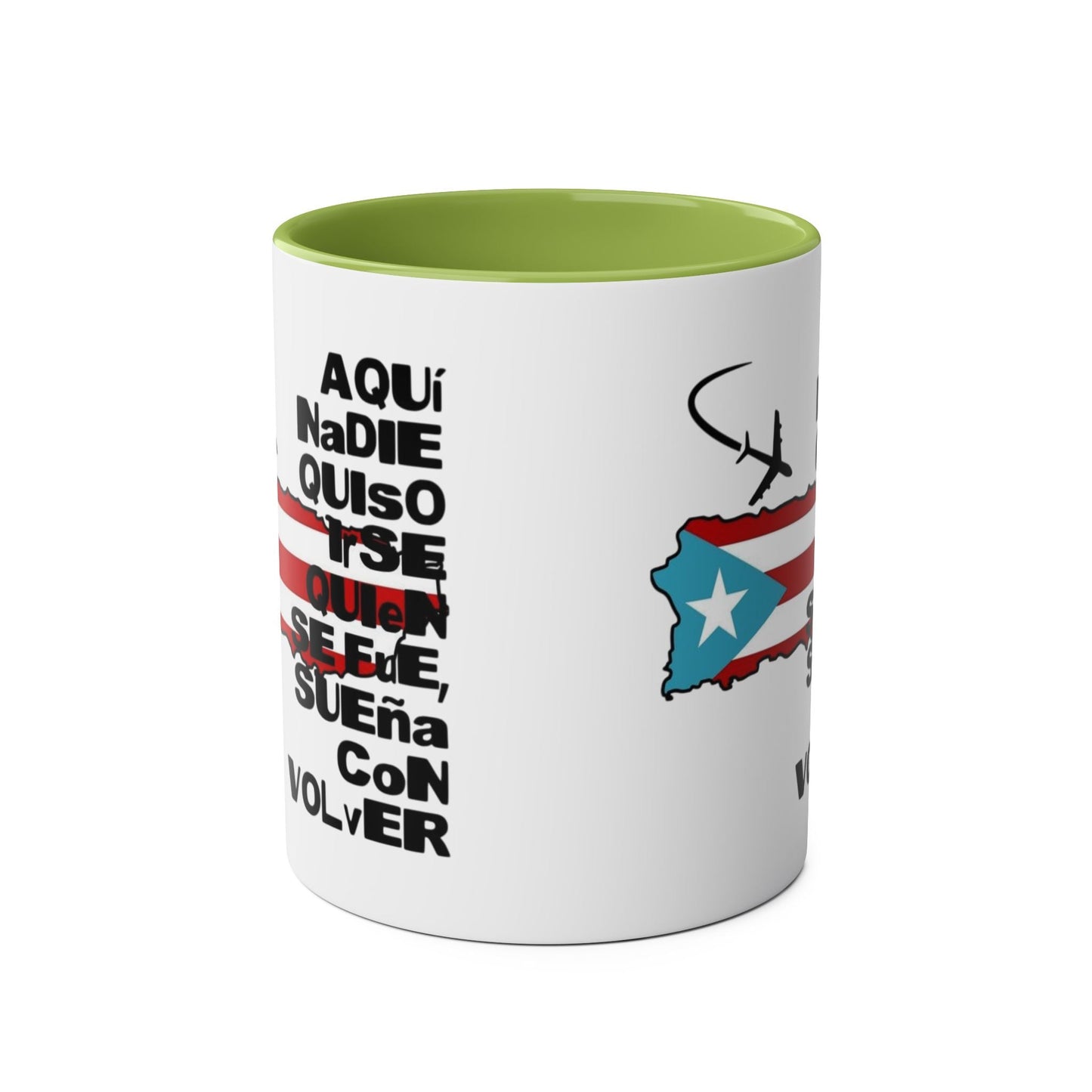 Puerto Rican Pride Two - Tone Coffee Mug, 11oz - Gift for Coffee Lovers, Home Decor, Travel Souvenirs, Unique Kitchenware, Independence Day - Metamorphosis Creations